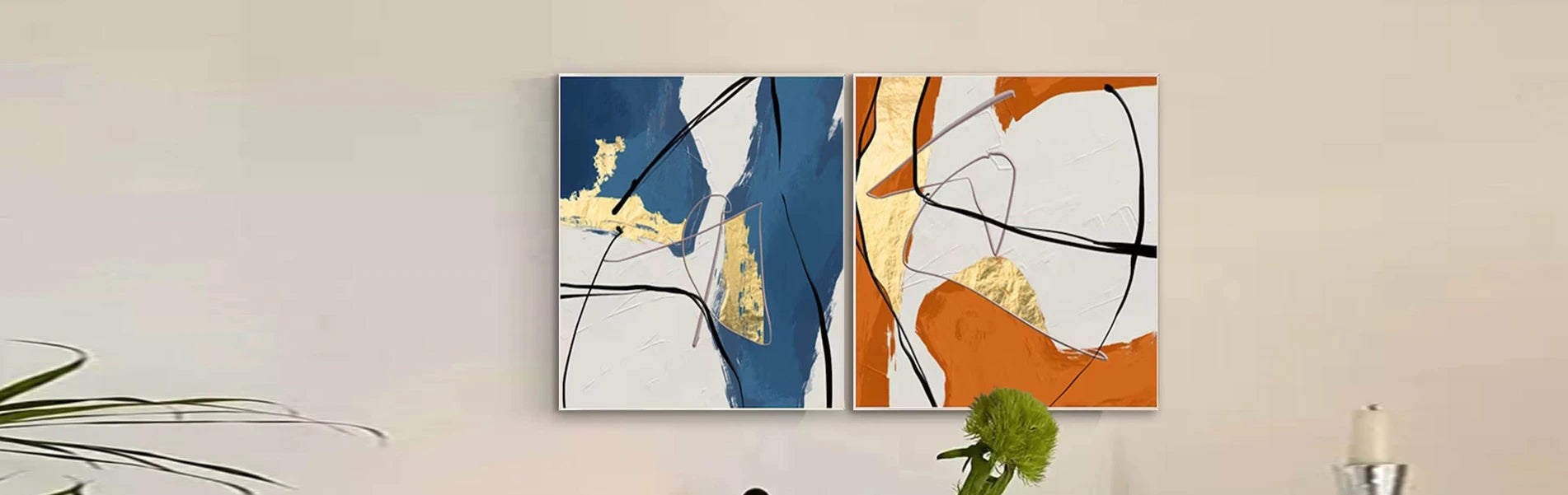 Colorful Wall Art Framed Acrylic Color Abstract Canvas Painting Large For Sale | Artismore