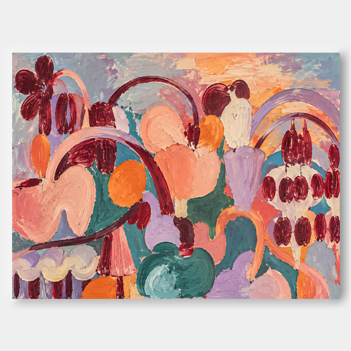 Modern Abstract Expressionist Art With Expressive Brushstrokes And Rich Texture