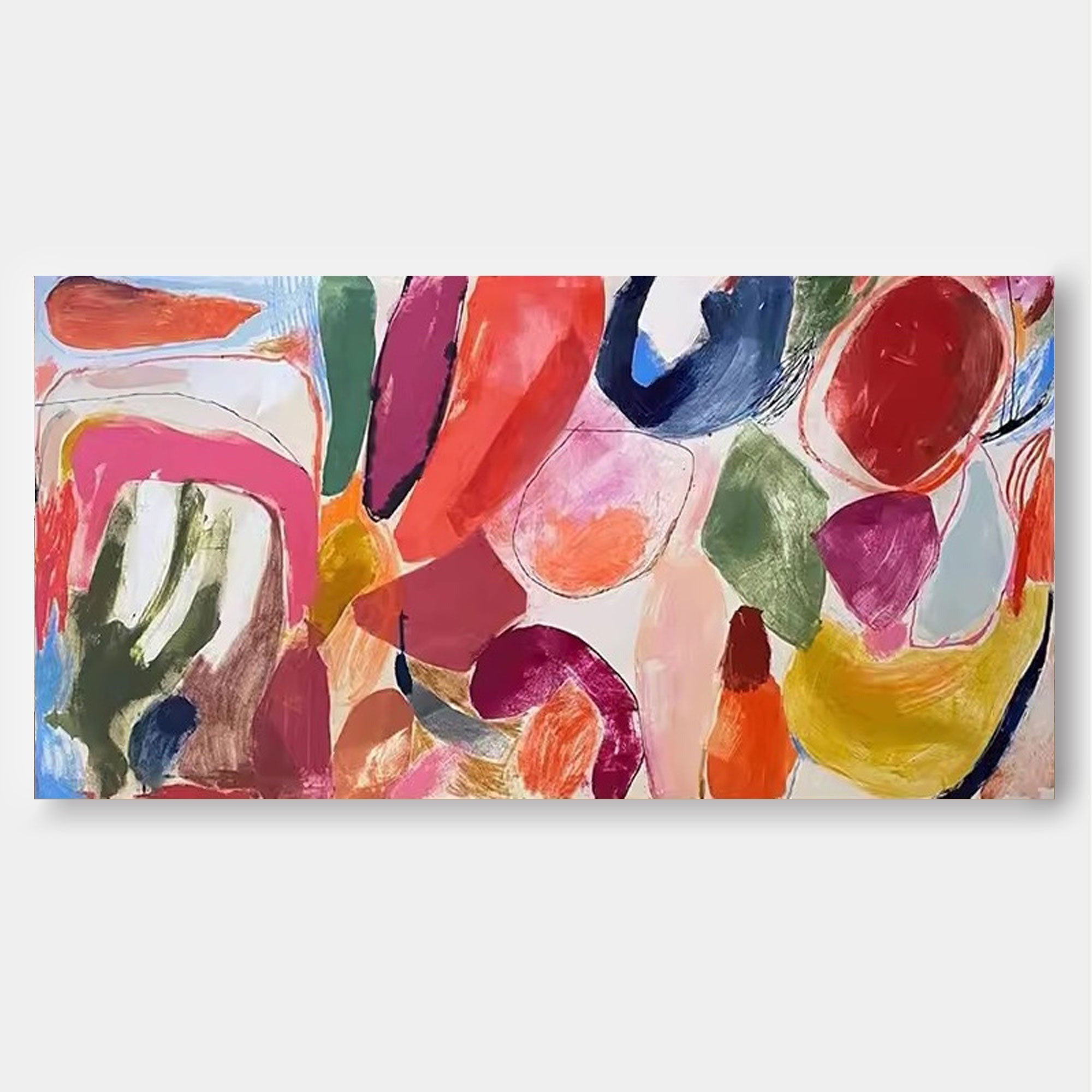Colorful Original Abstract Painting On Canvas Modern Acrylic Painting Large Wall Art Home Decor