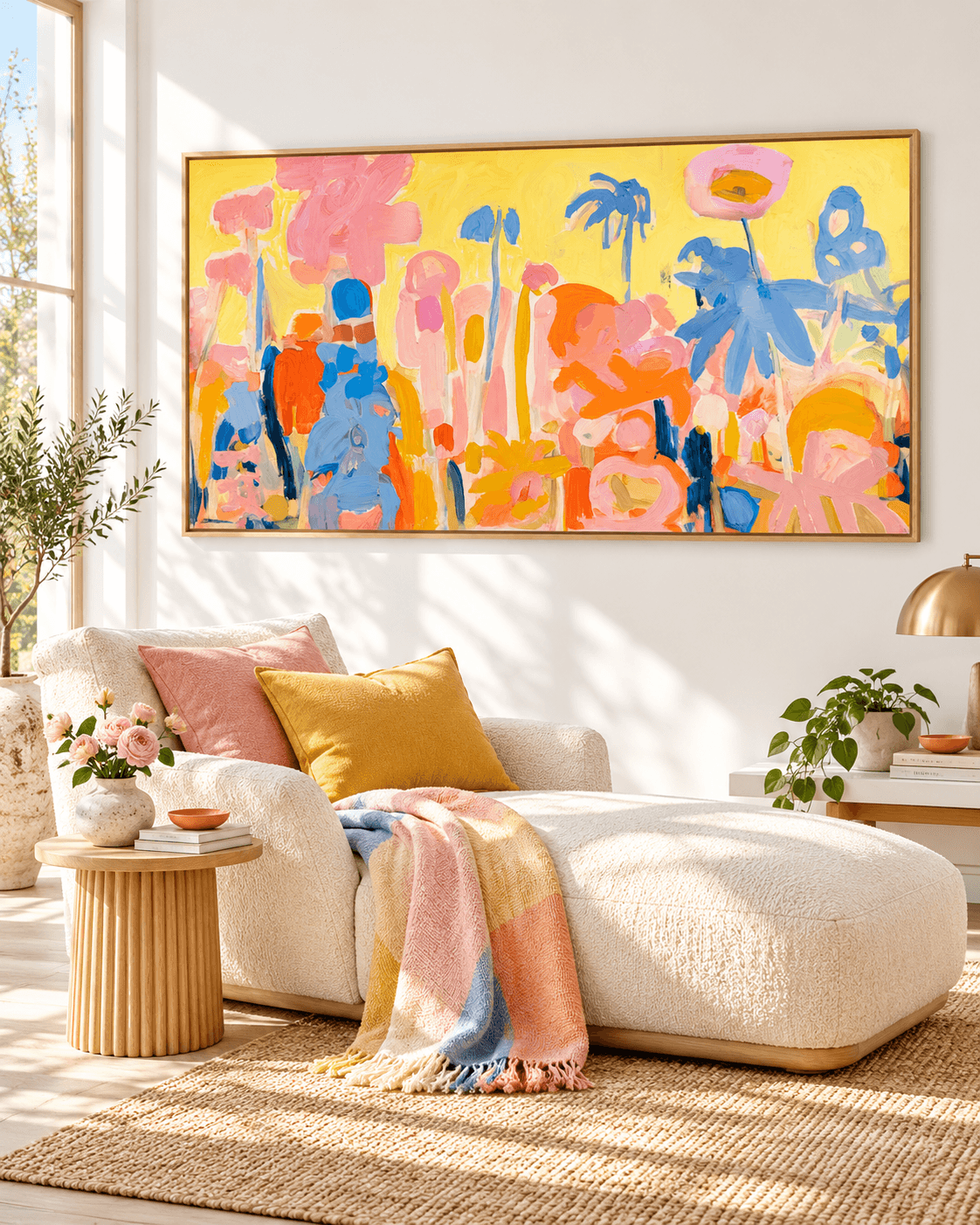 Original Abstract Art With Warm Tones For A Bright And Modern Home Decor
