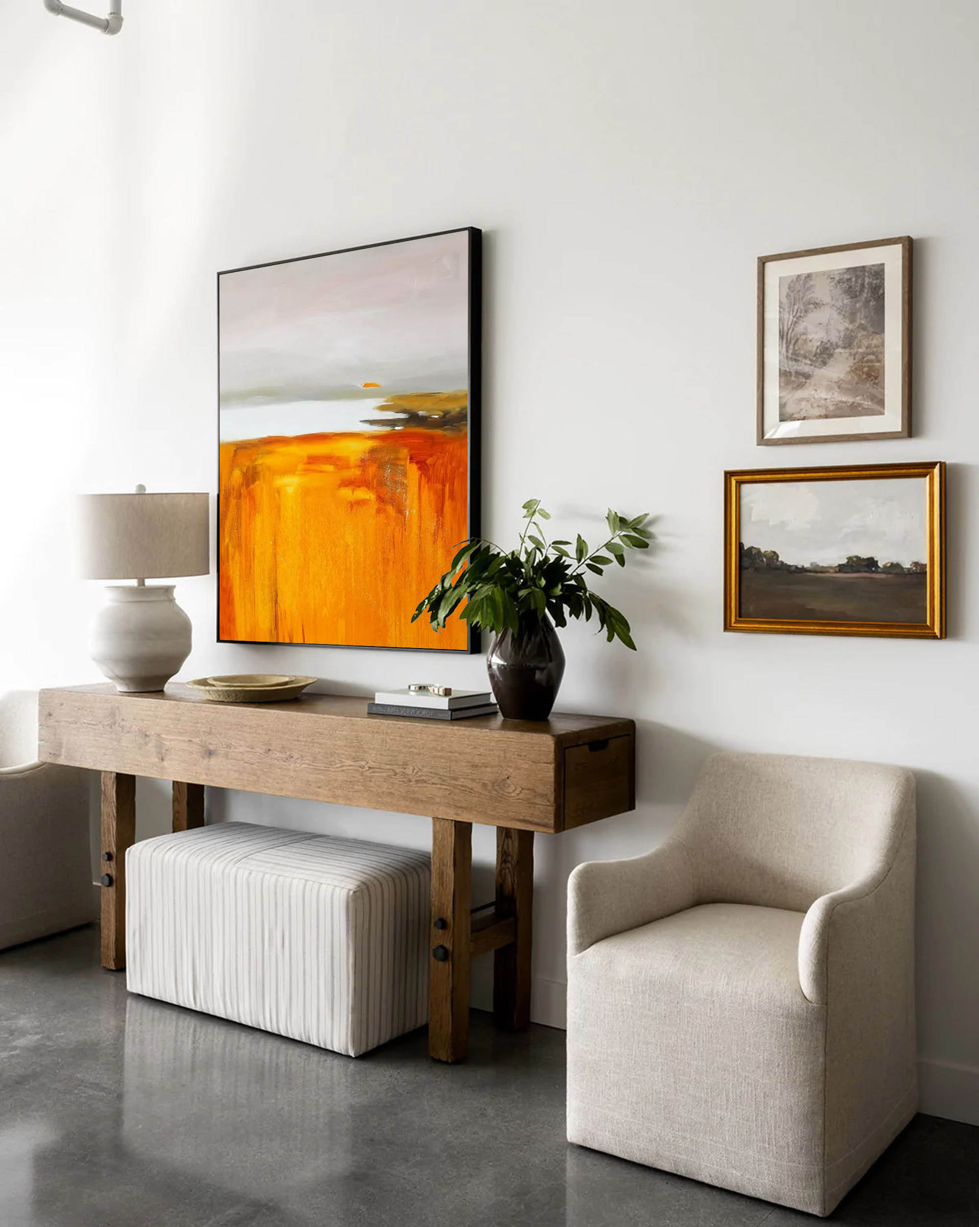 Original Abstract Simple Oil Painting Abstract Acrylic Painting Large Landscape Wall Art Modern Living Room Art