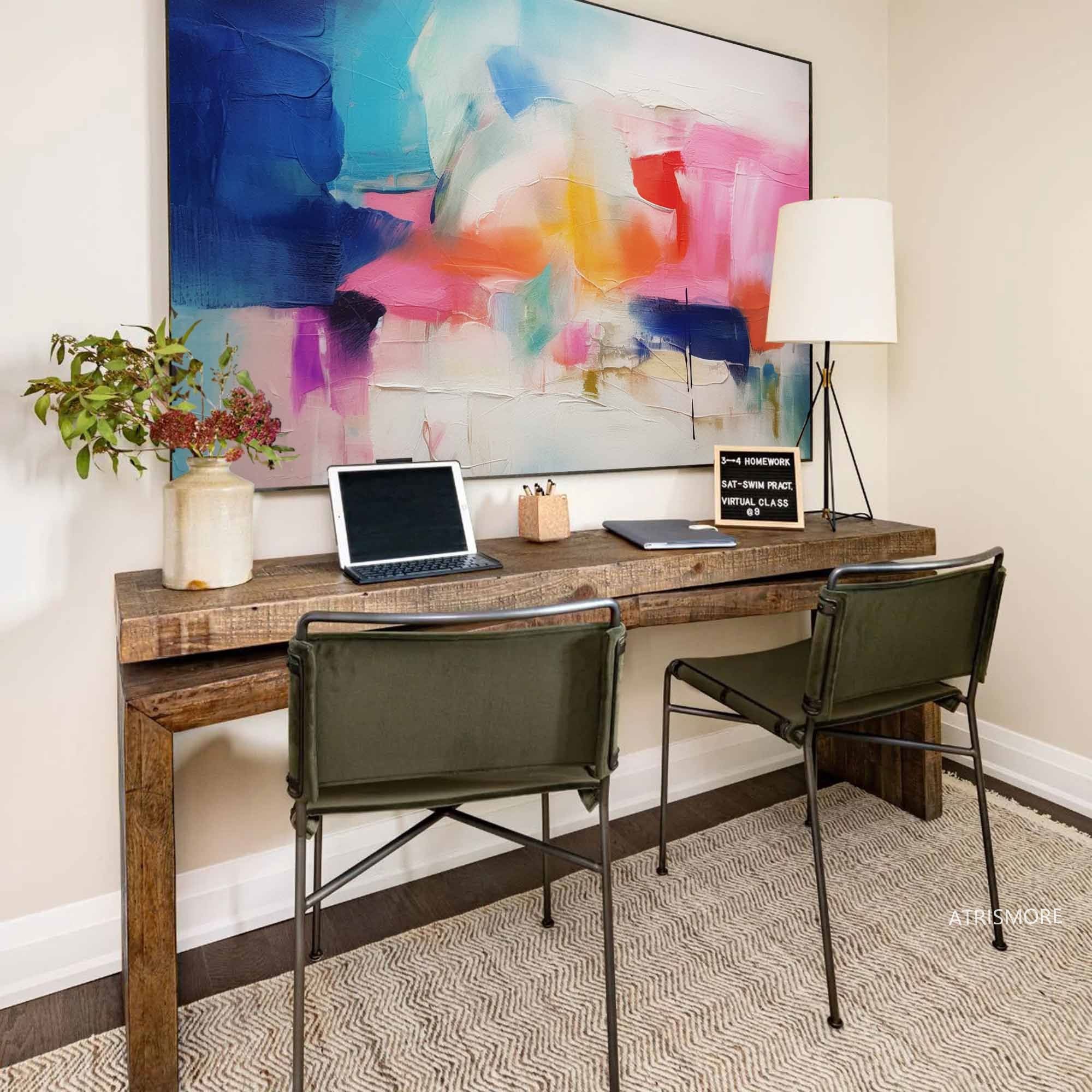 Large Wall Art Original Colorful Abstract Oil Painting On Canvas Modern Oil Painting Home Decoration