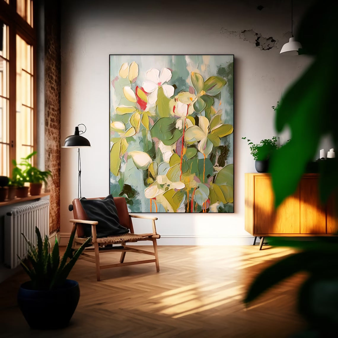 Acrylic Flower Painting Contemporary Flower Paintings Impressionist Flower Paintings Large Floral Canvas Wall Art