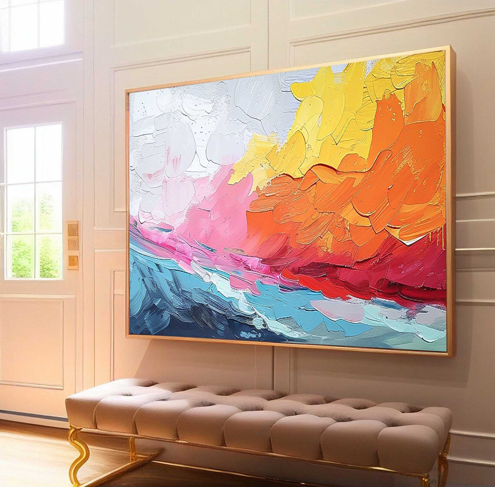 Big Canvas Artwork Modern Acrylic Painting Texture Abstract Oil Painting Original Wall Art Home decoration