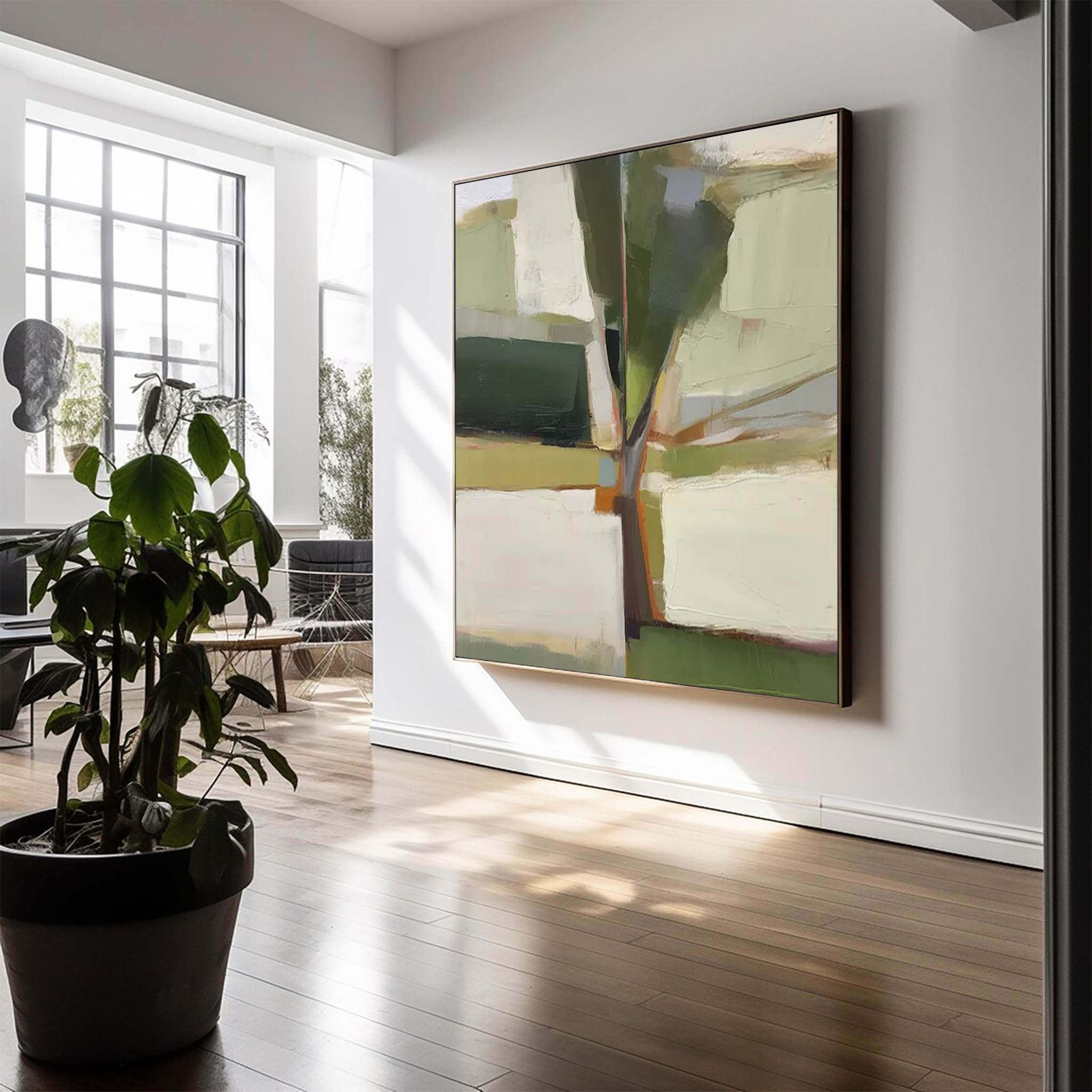 Original Large Abstract Tree Acrylic Painting On Canvas Abstract Tree Oil Painting Modern Wall Art Home Decoration