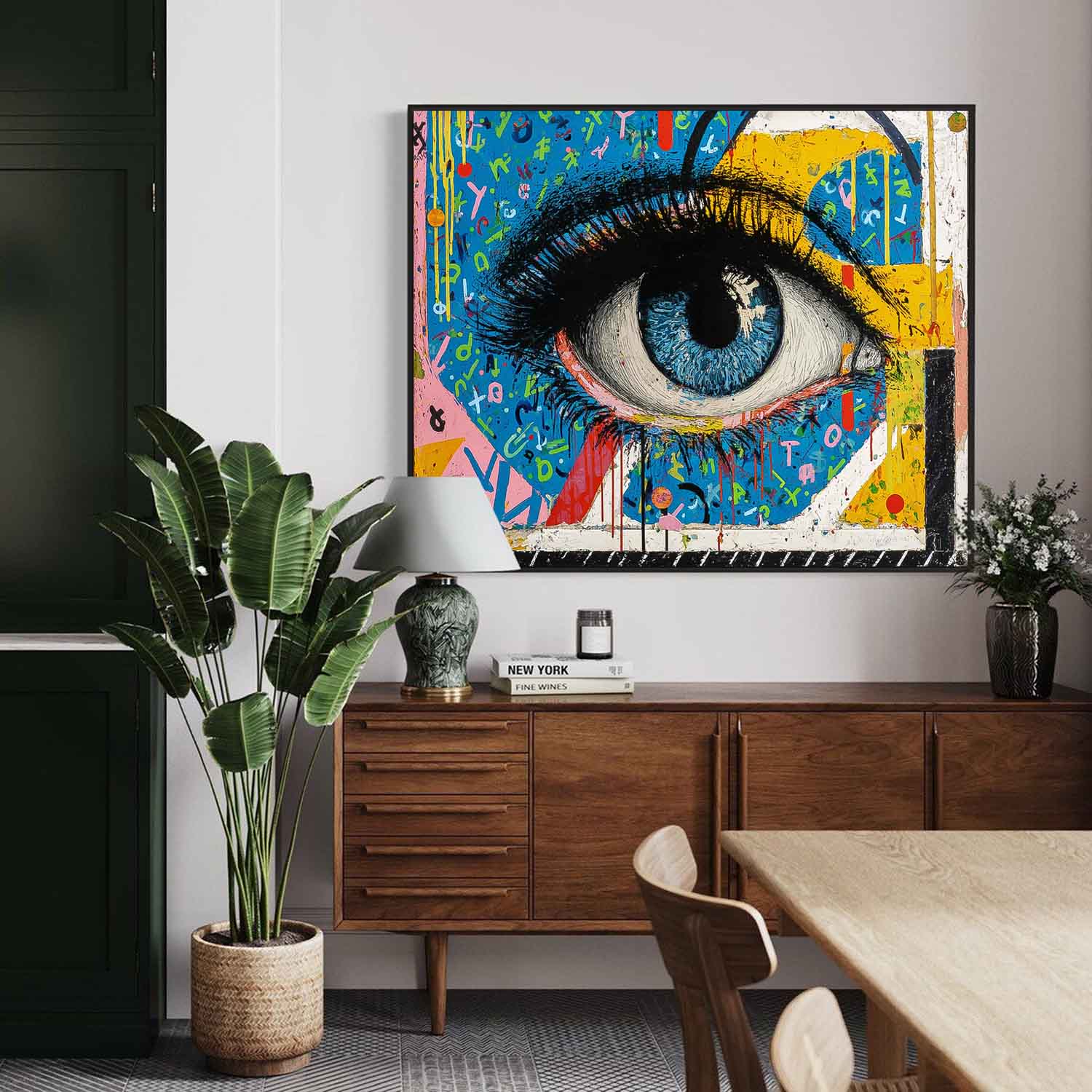 Modern Colorful Artwork Abstract Eye Oil Painting Texture Acrylic painting Original Wall Art Home Decor