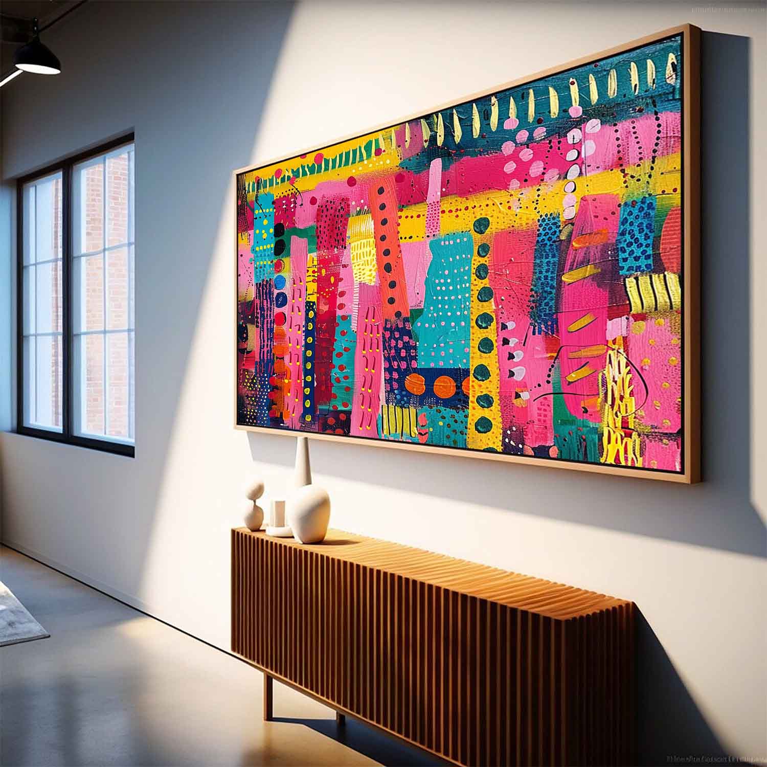 Modern Bright Colorful Artwork Abstract Graffiti Oil Painting Texture Acrylic painting For Living Room