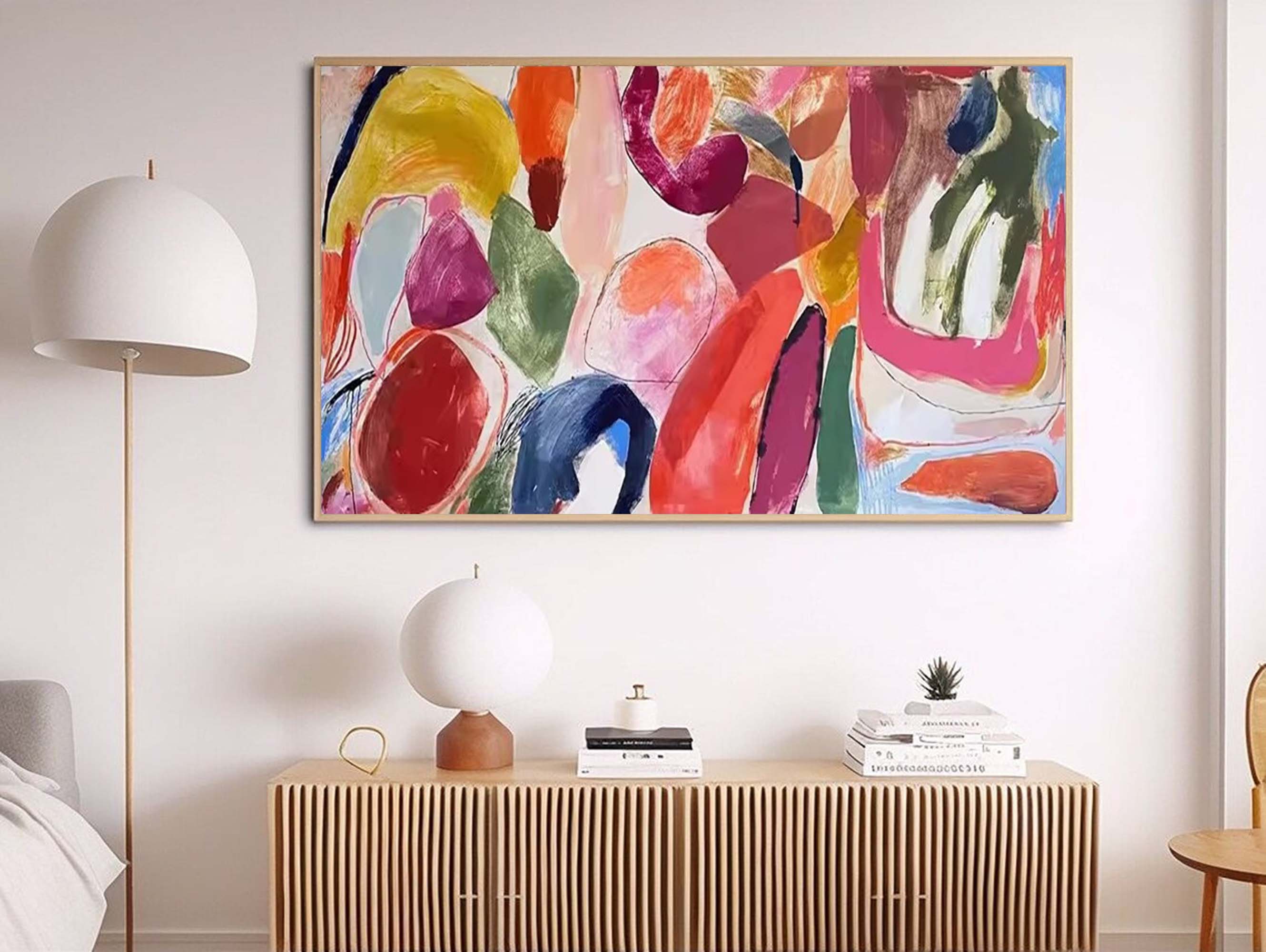 Colorful Original Abstract Painting On Canvas Modern Acrylic Painting Large Wall Art Home Decor