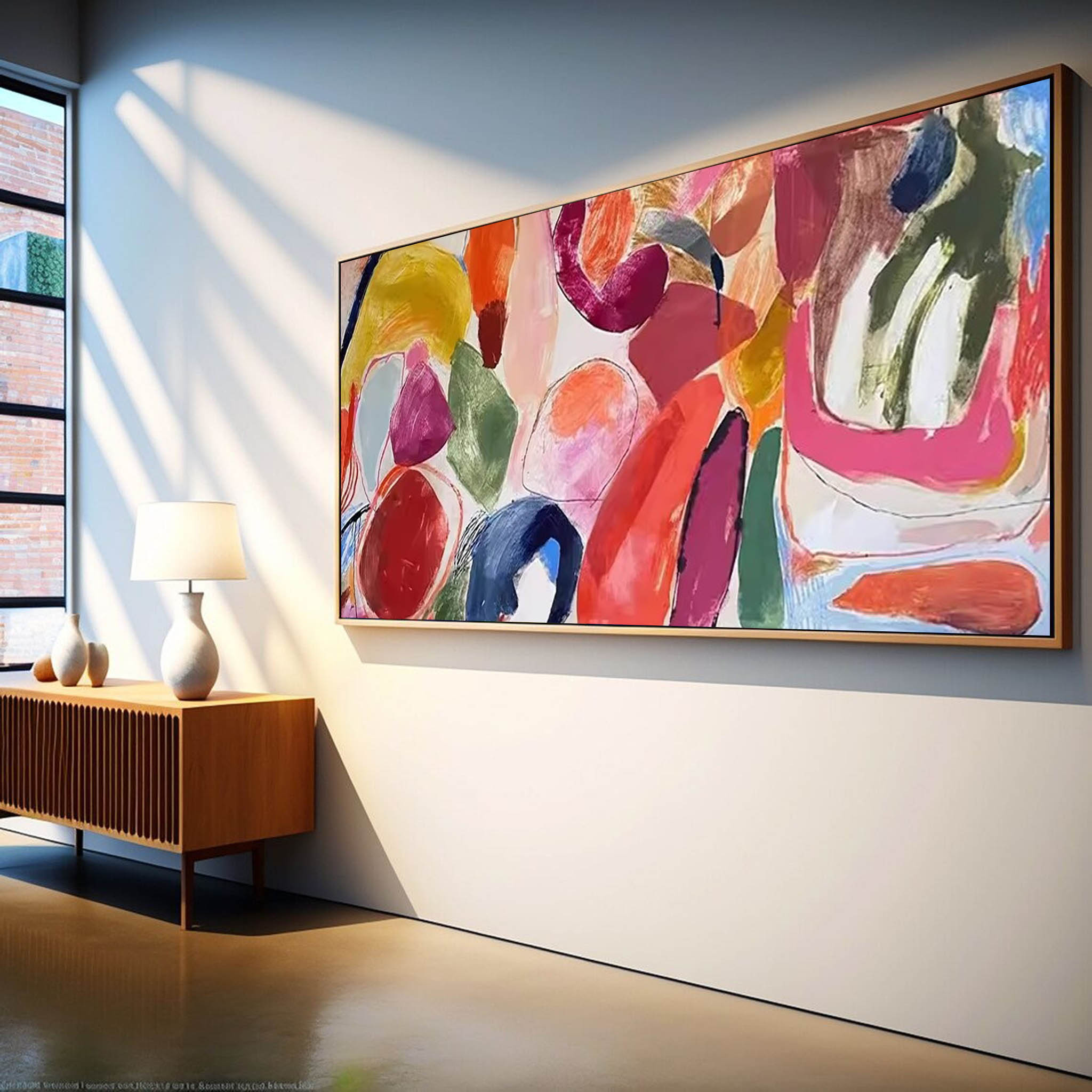 Colorful Original Abstract Painting On Canvas Modern Acrylic Painting Large Wall Art Home Decor