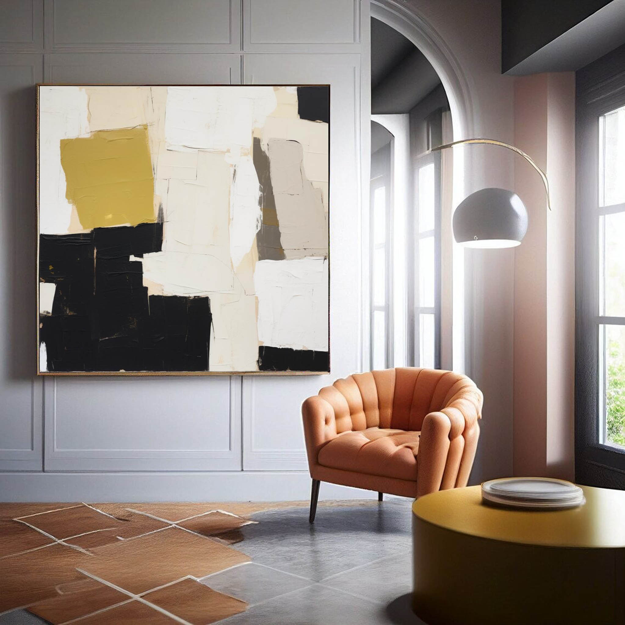 Large Acrylic Painting On Canvas Abstract Oil Painting Farme Original Modern Wall Art Home Decor