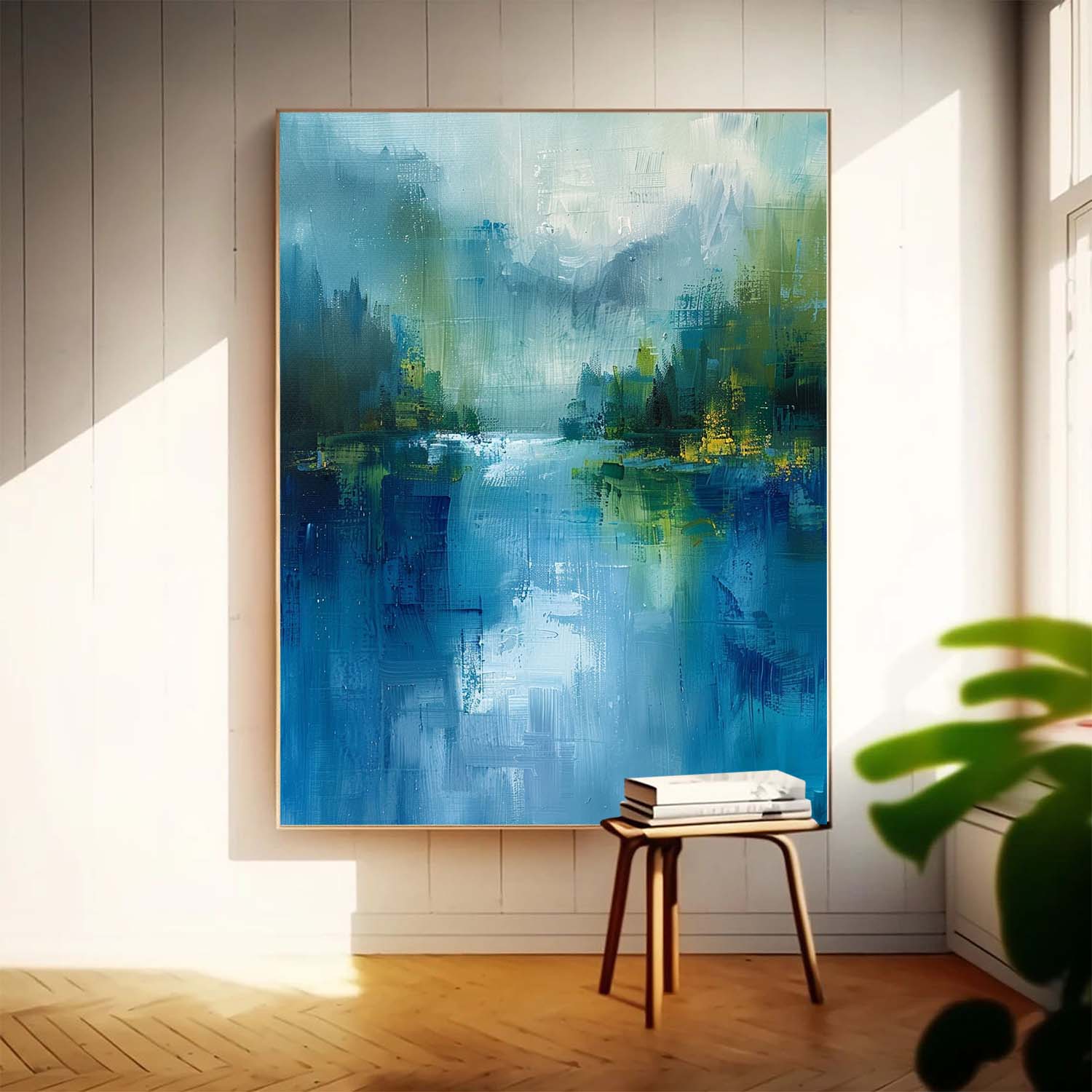Large Abstract Painting On Canvas Original Vertical Scenery Painting Modern Landscape Wall Art