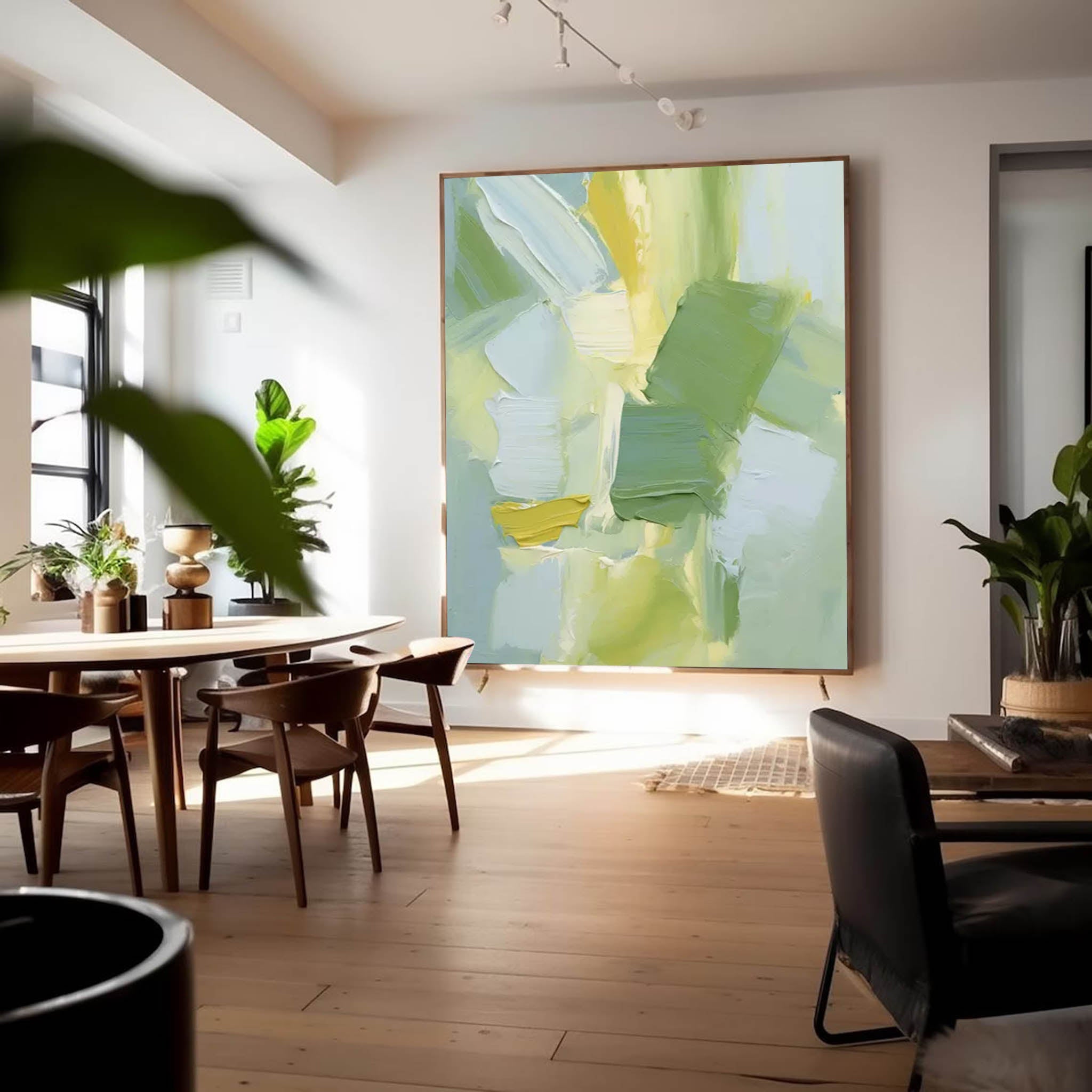 Modern Texture Wall Art Bright Abstract Oil Painting On Canvas Large Original Painting For Living Room