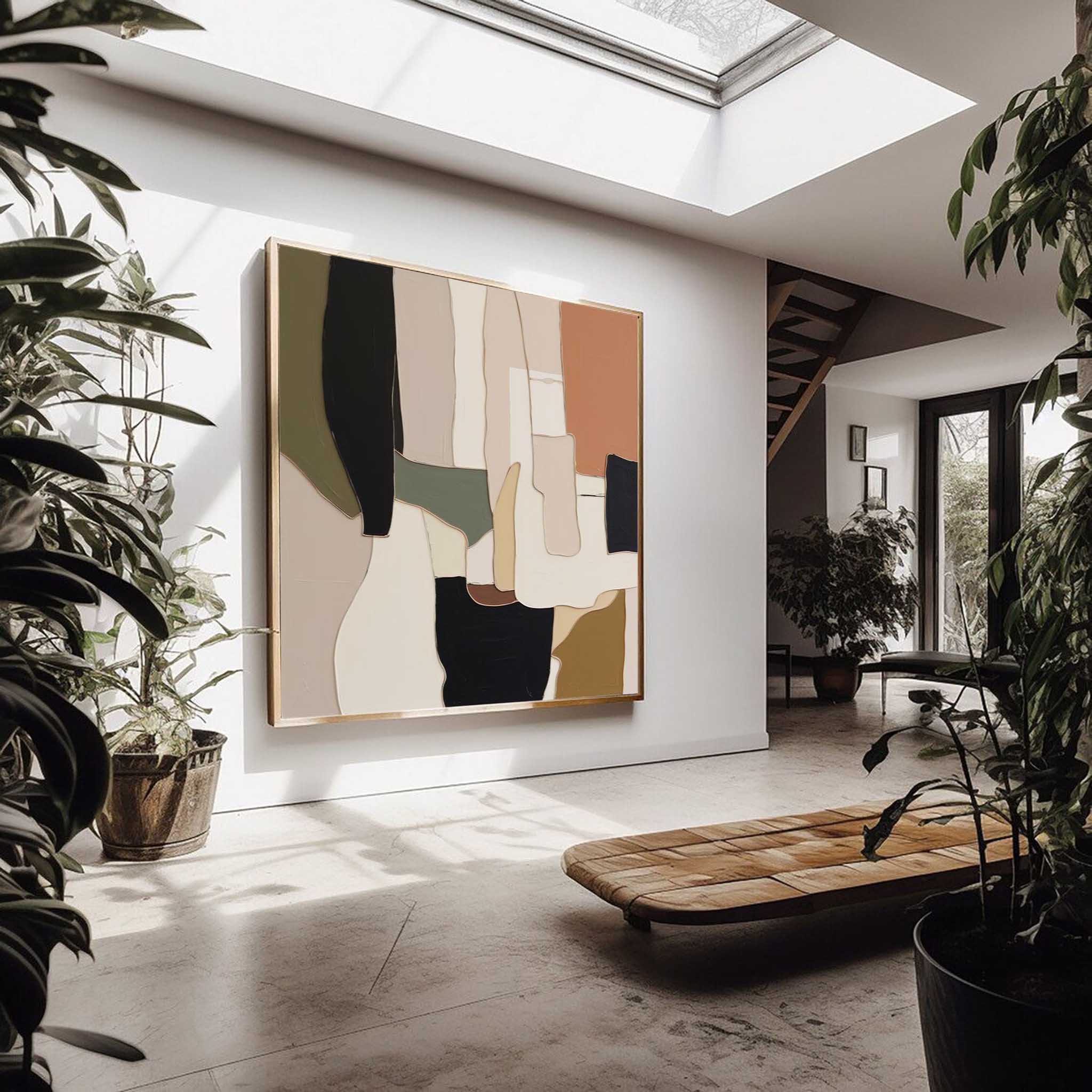 Original Modern Wall Art Square Abstract Oil Painting Colorful Large Acrylic Painting On Canvas For Living Room