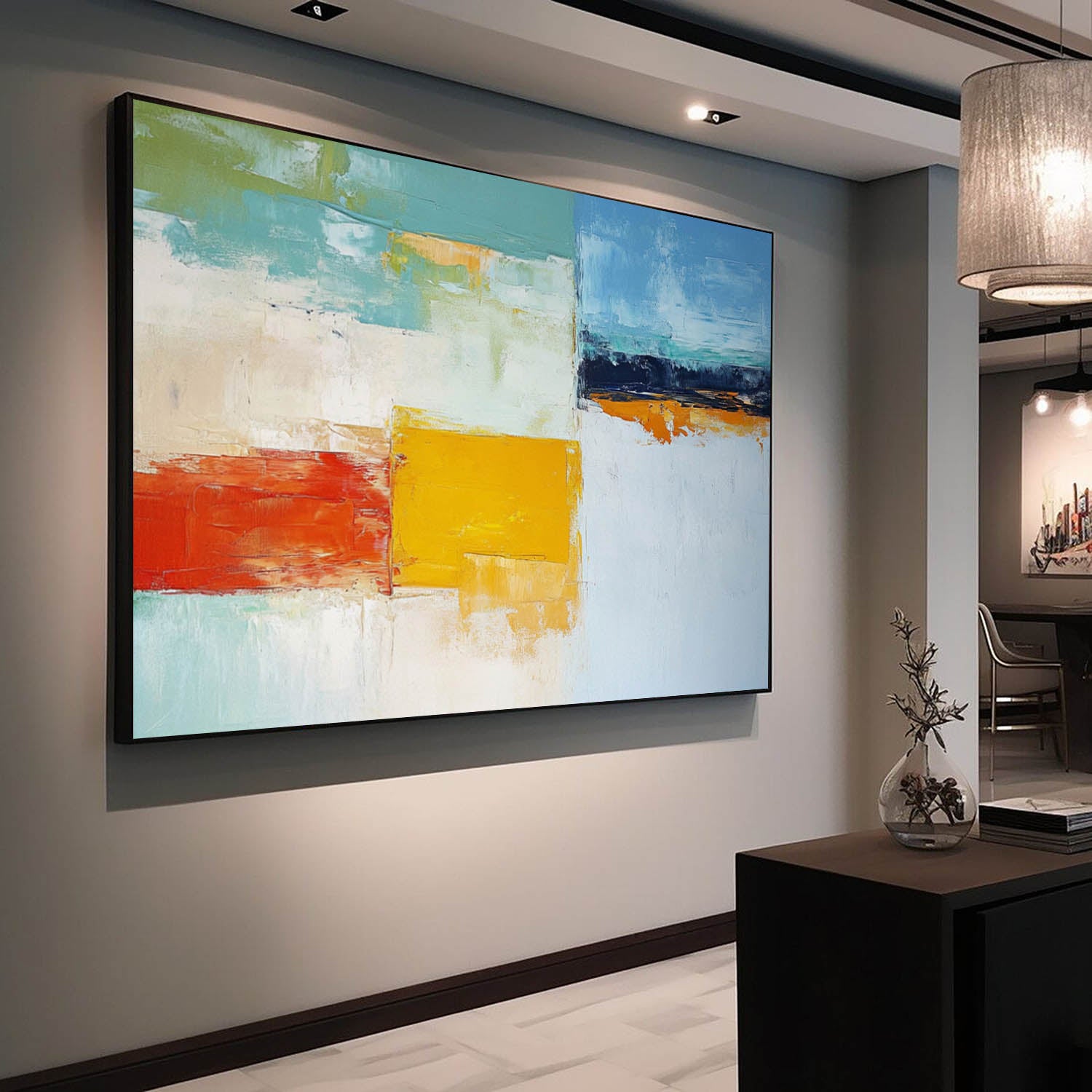 Large Original Abstract Wall Art Abstract Geometry Paintings Online Contemporary Artwork For Living Room
