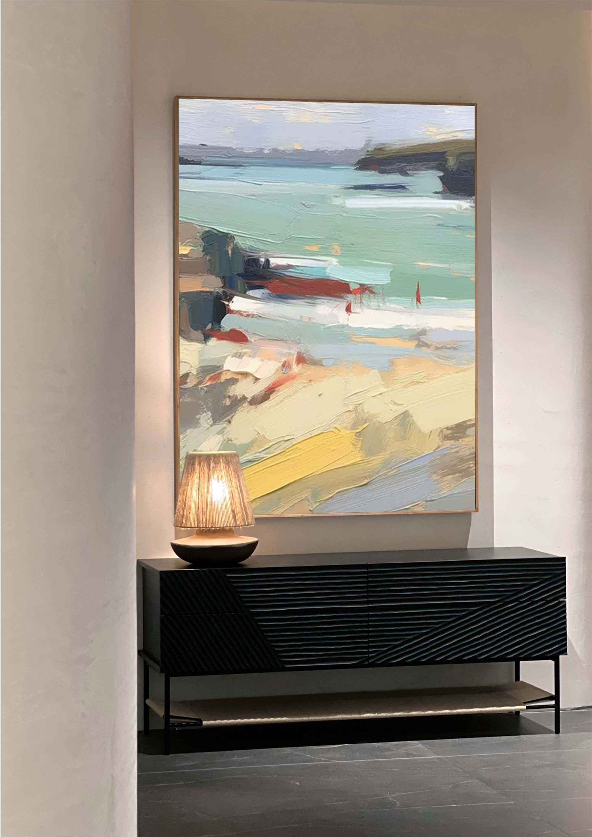 Large Landscape Painting On Canvas Abstract Modern Wall Art Acrylic Painting Home Decor