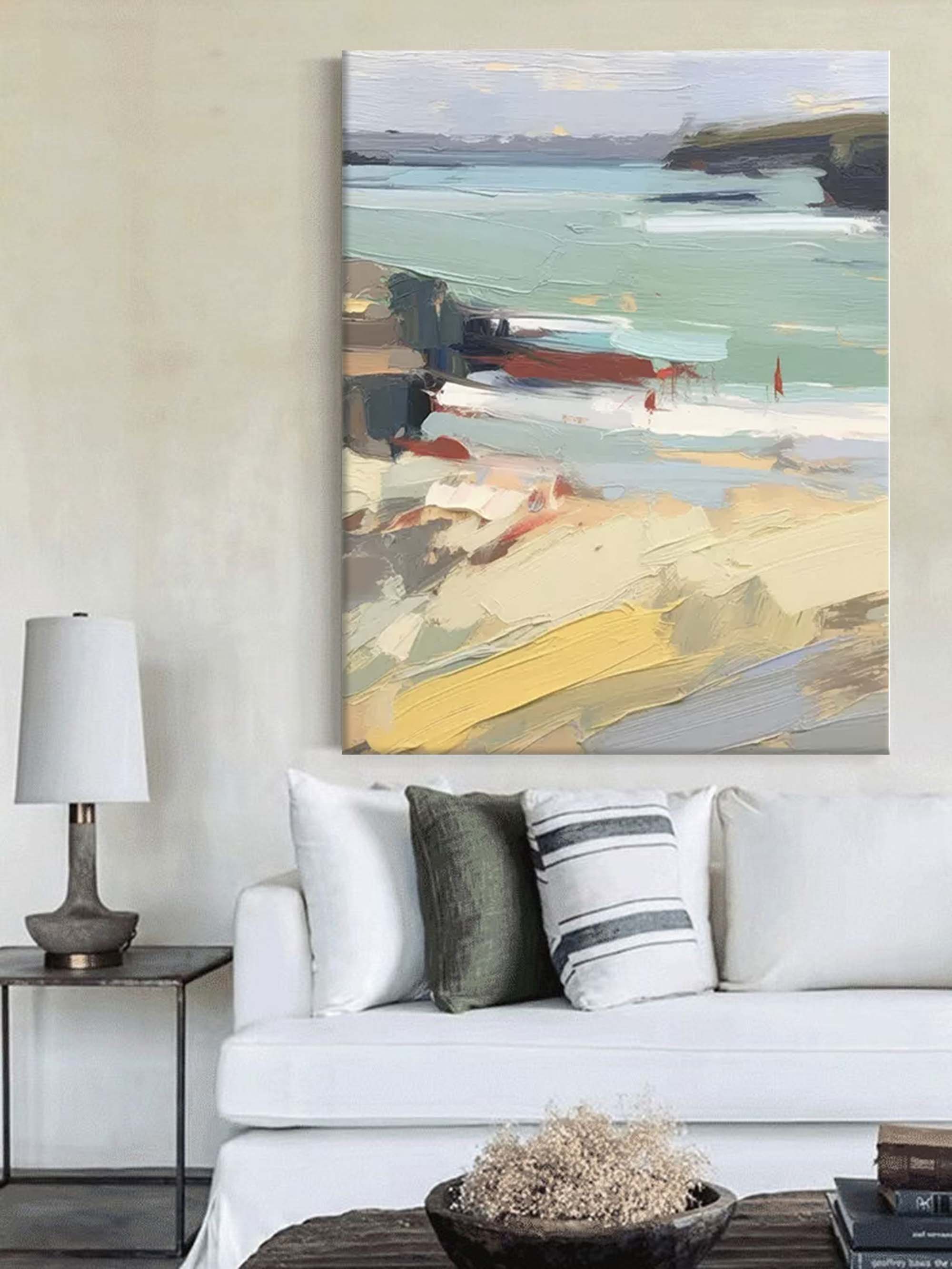 Large Landscape Painting On Canvas Abstract Modern Wall Art Acrylic Painting Home Decor