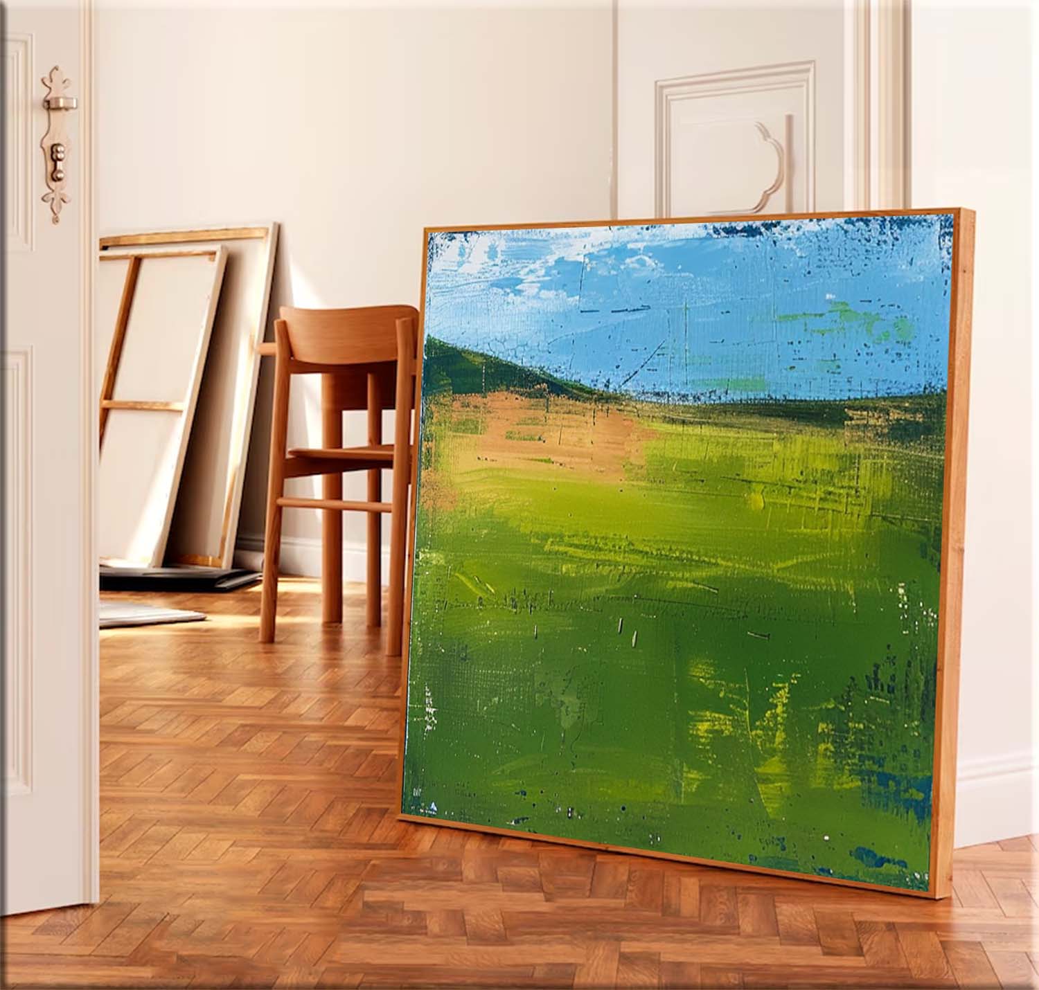 Modern Nature Art Original Wall Art Large Abstract Field Oil Painting On Canvas for Living Room