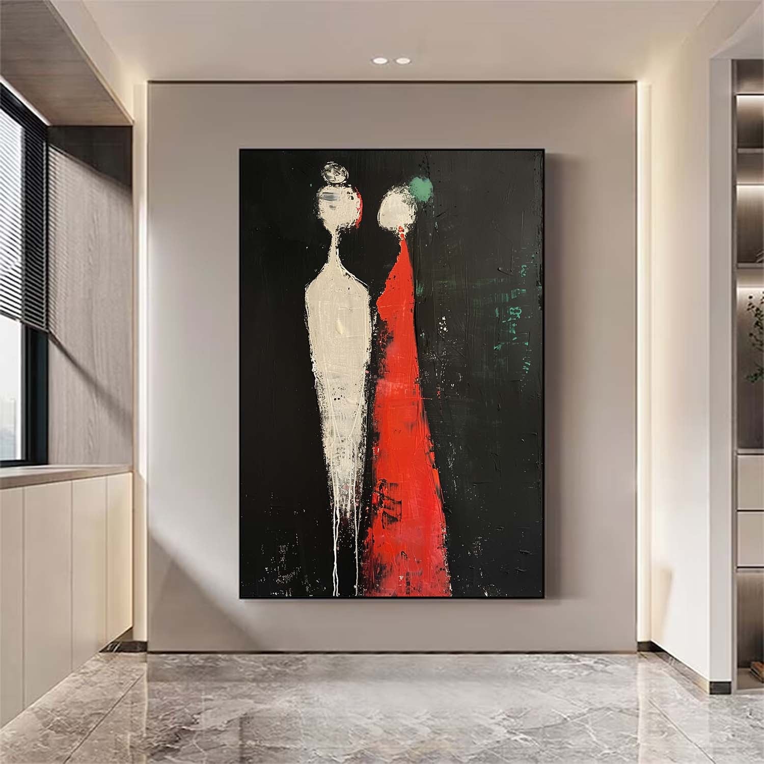 Abstract Couple in Love painting Abstract Figure Canvas Painting Acrylic Contemporary Art Figure