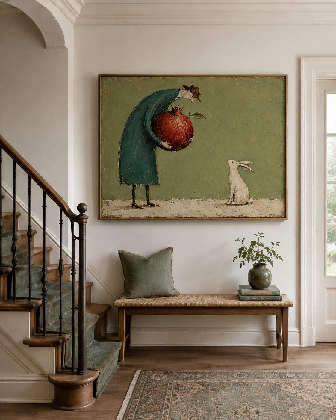 Healing Fairy Tale Illustration Canvas Art Modern Vintage Home Decor Painting