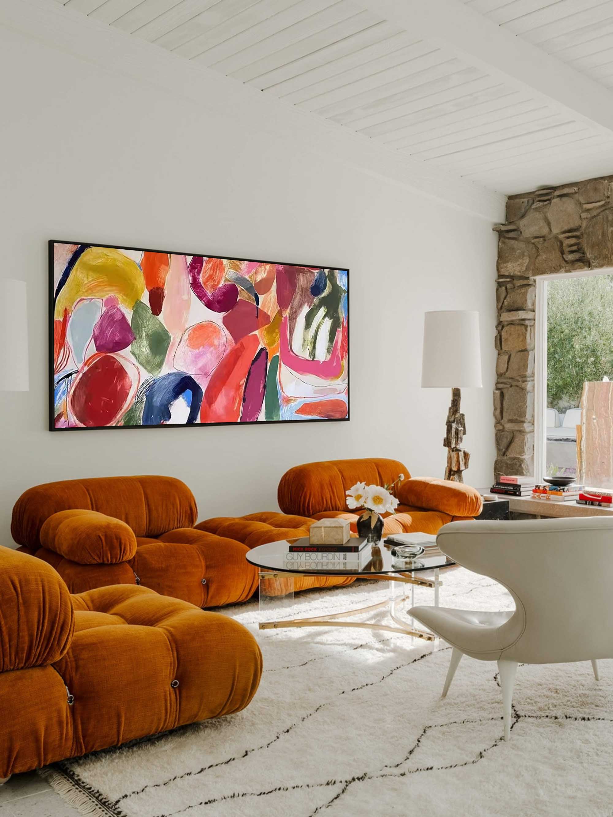 Colorful Original Abstract Painting On Canvas Modern Acrylic Painting Large Wall Art Home Decor