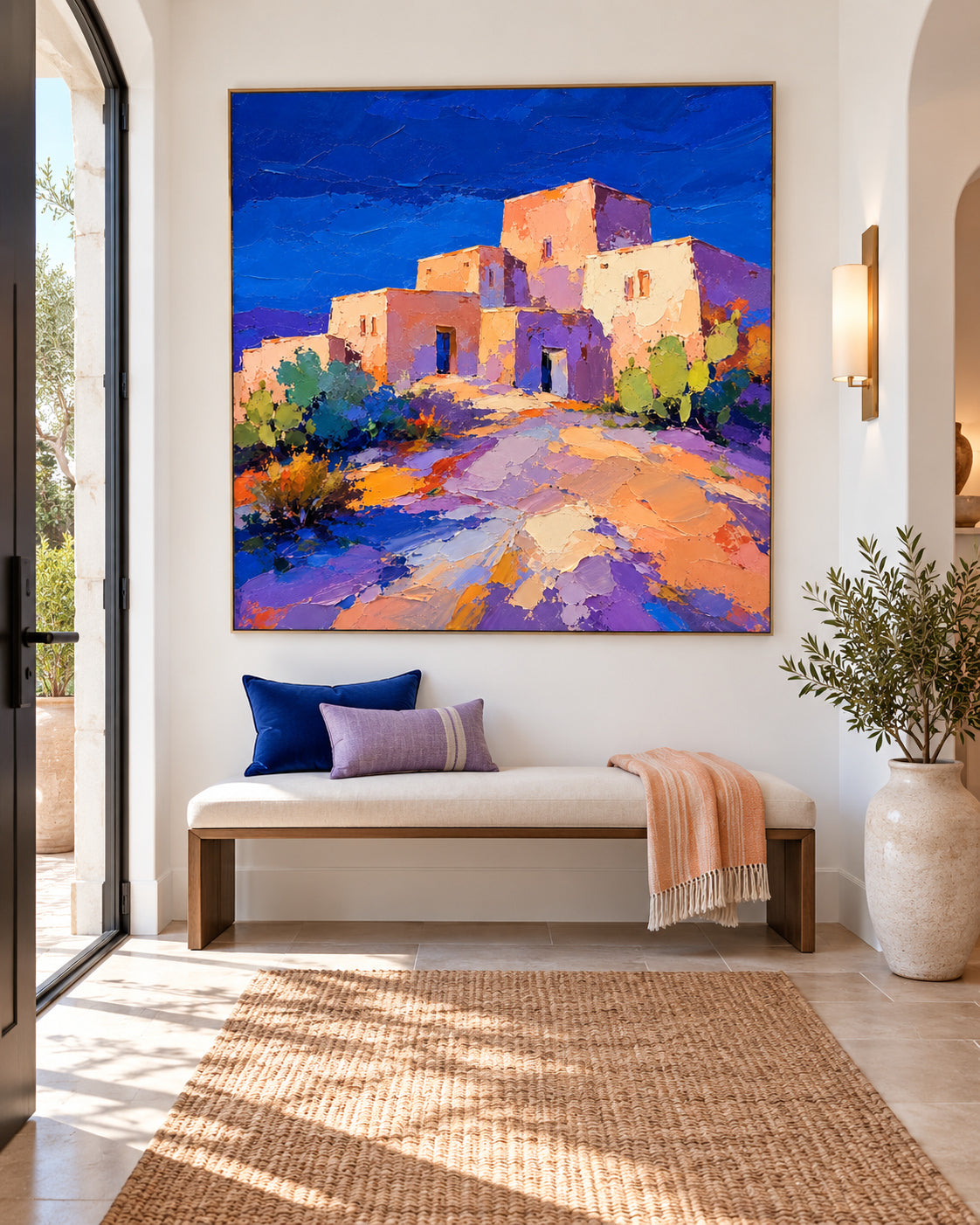 Textured Impressionist Landscape Painting With High Saturation Colors