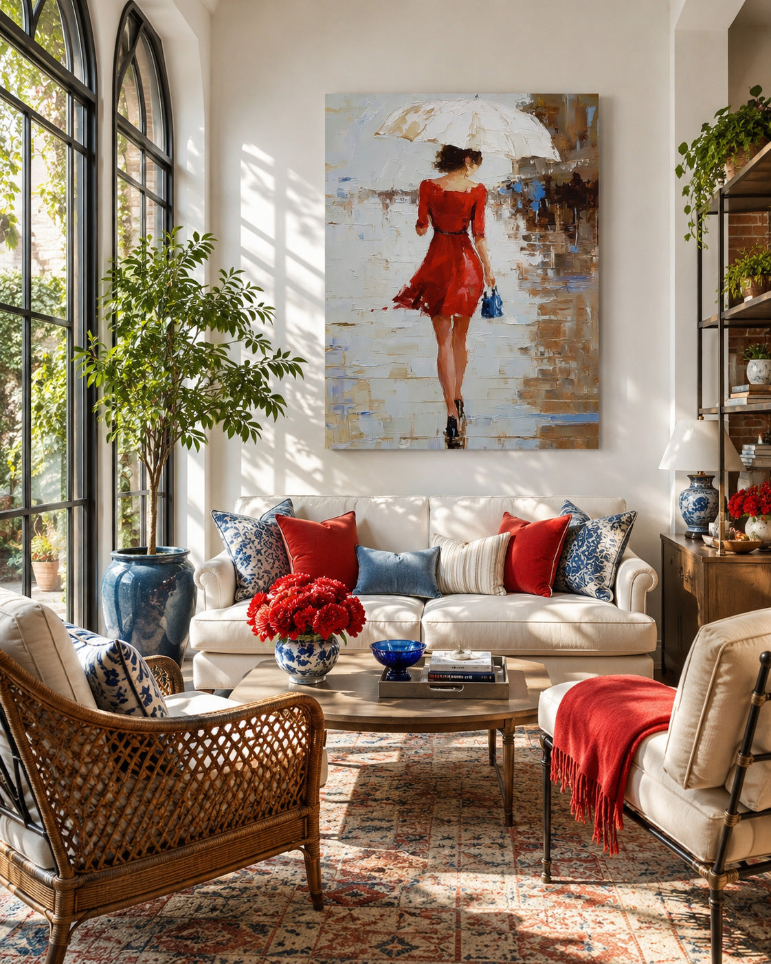 Impressionist Street Scene Art With Textured Brushstrokes For Entryway