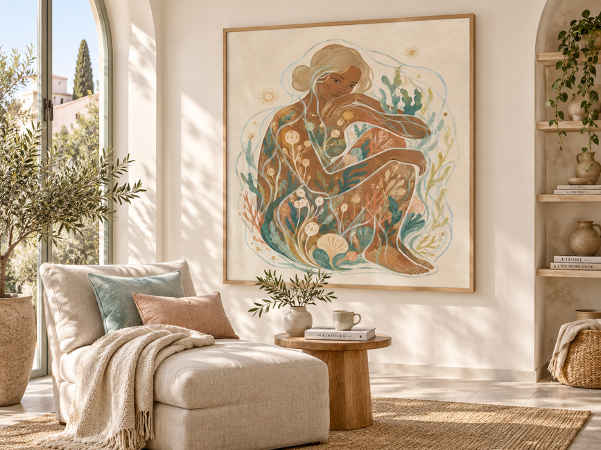 Bohemian Wall Art For Bedroom Living Room Earth Tones