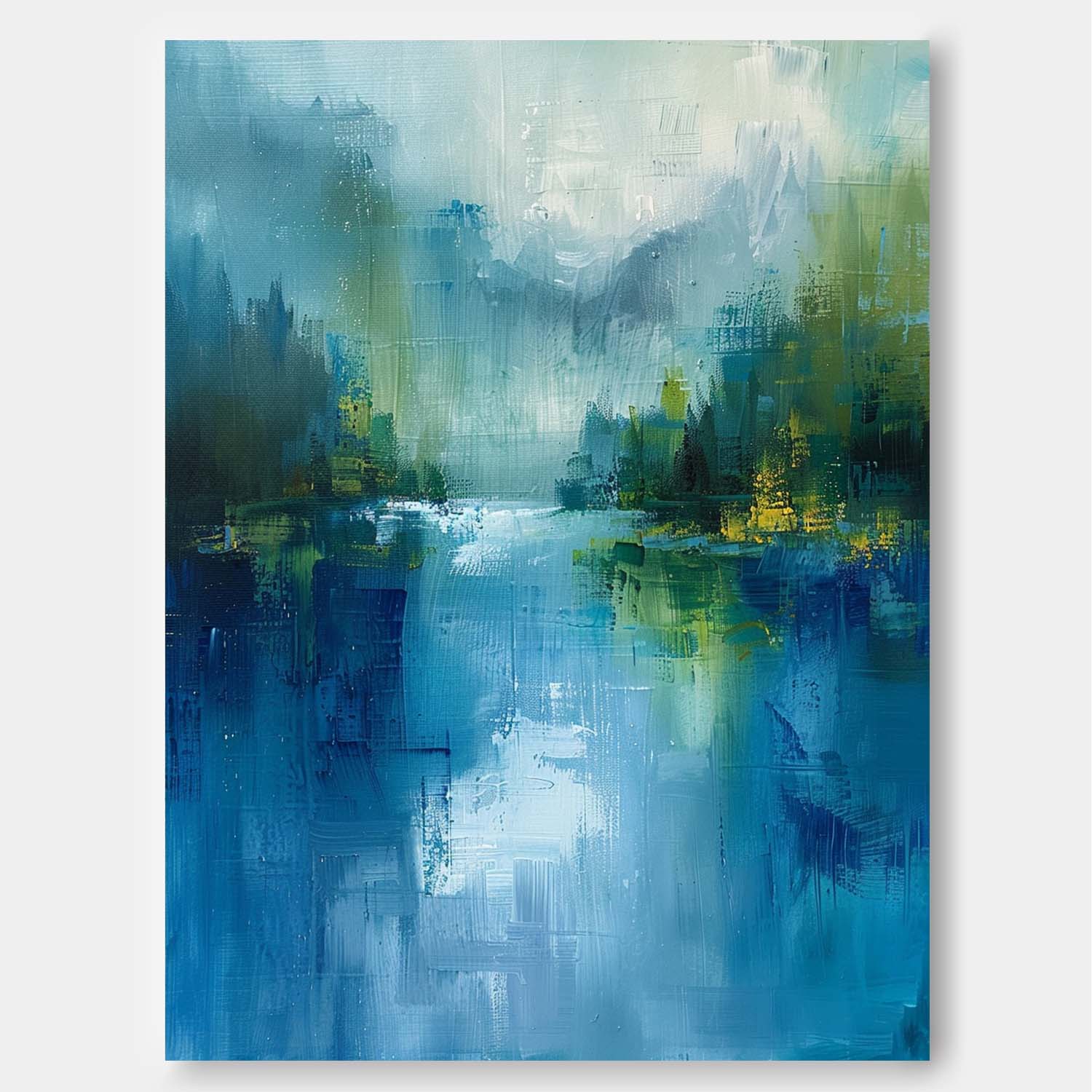 Large Abstract Painting On Canvas Original Vertical Scenery Painting Modern Landscape Wall Art