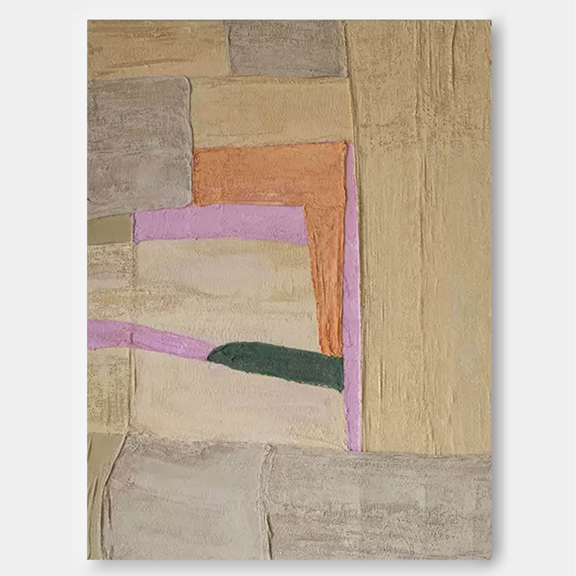 Abstract Wall Art Canvas With Frame Oil Painting Large vintage Minimalist Oil Painting Home Decor