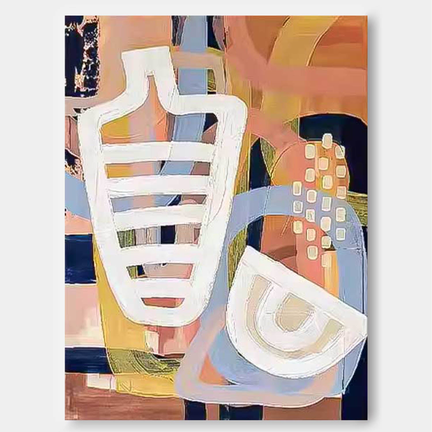Abstract Graffiti Wall Art Large Contemporary Irregular Line Acrylic Painting On Canvas Home Decoration
