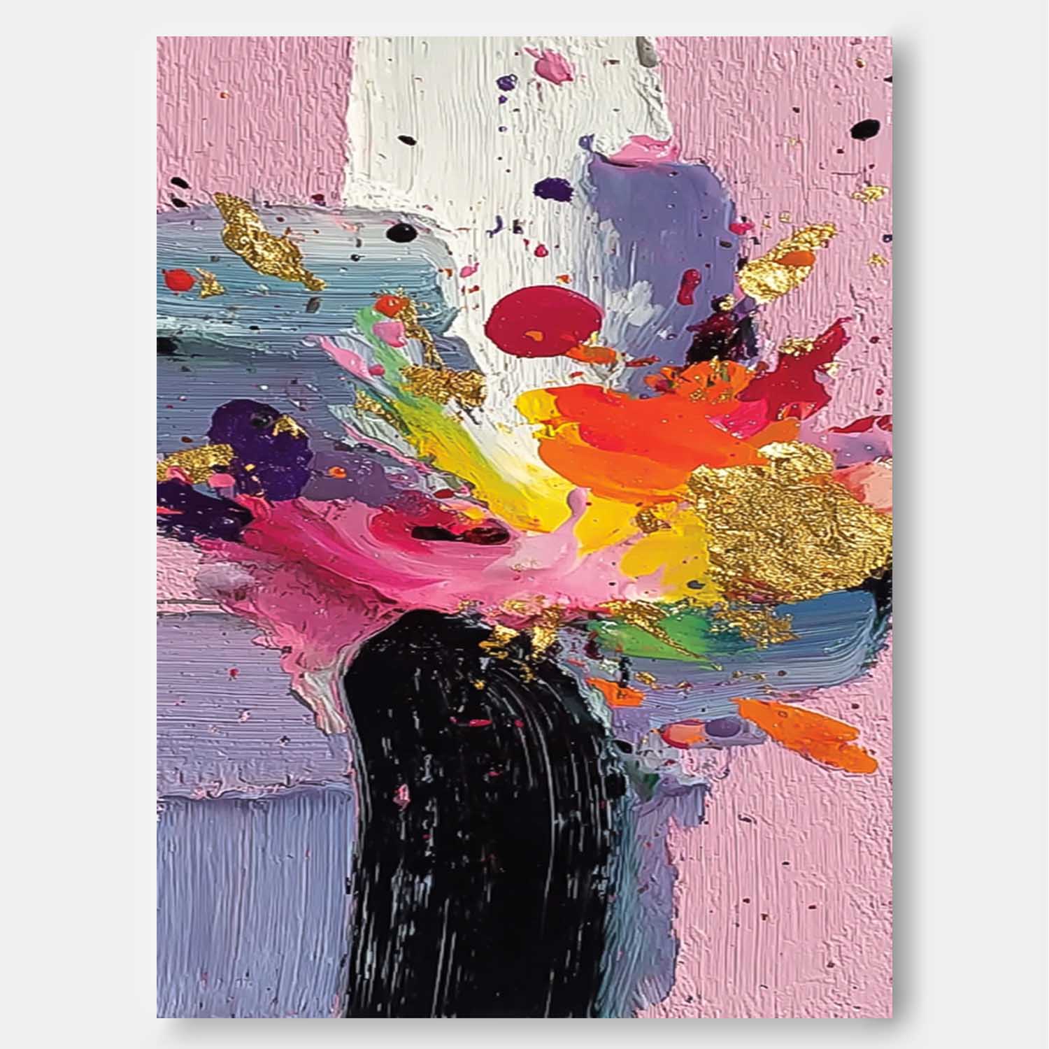 Original Spray Painting Bright Texture Acrylic painting Abstract Large Wall Art Fashion Art For Living Room