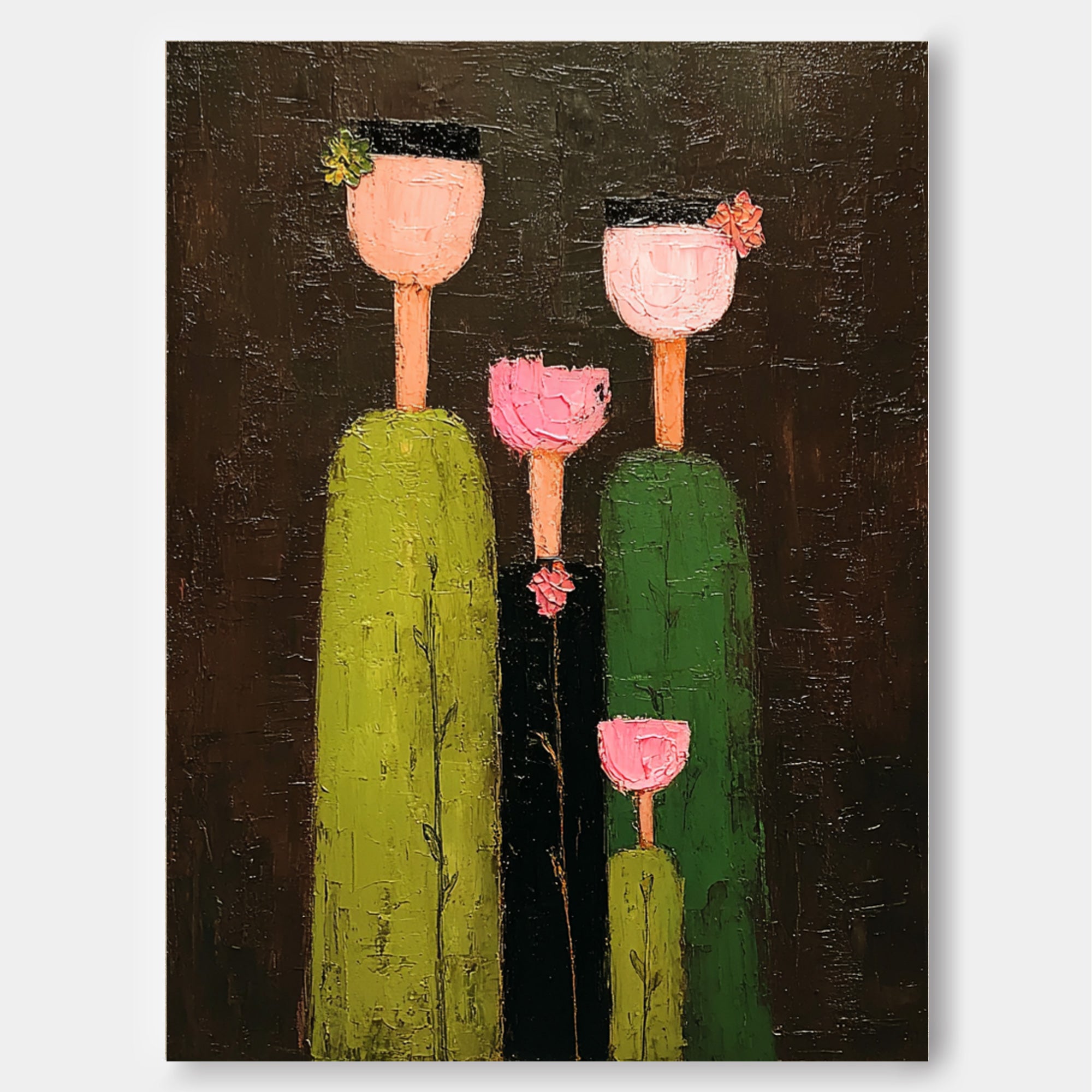 Large Textured Original Abstract Family Wall Art Unique Modern Decor with Soft Tones For Cozy Living Spaces