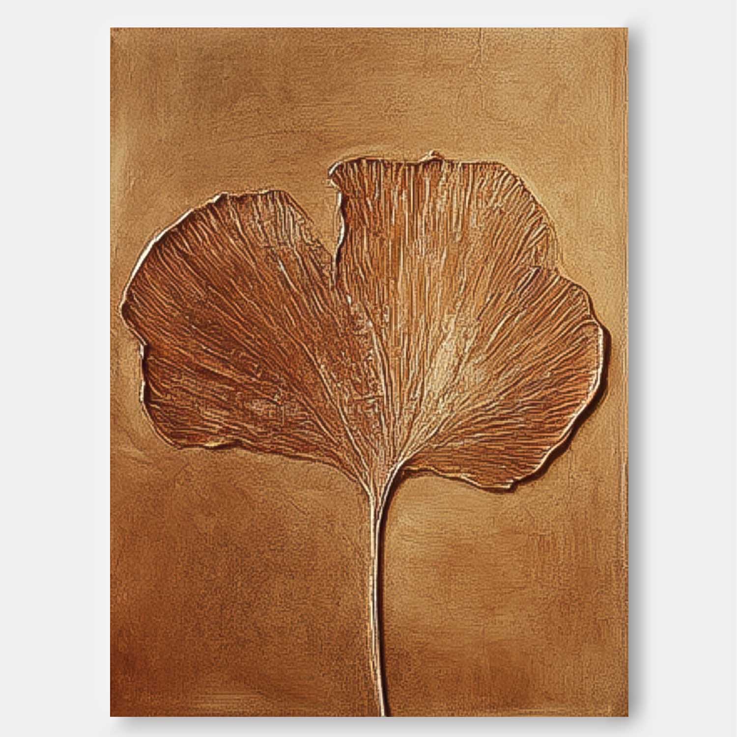 Exquisite Ginkgo Leaf Painting Acrylic Textured Floral Art Impressionist Ginkgo Leaf Paintings For Living Room