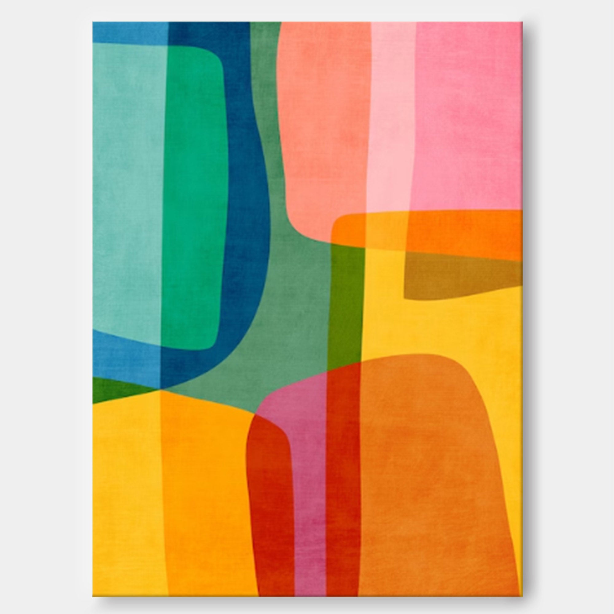 Modern Wall Art Bright Colors Living Room Art Original Multicolored Abstract Acrylic Painting
