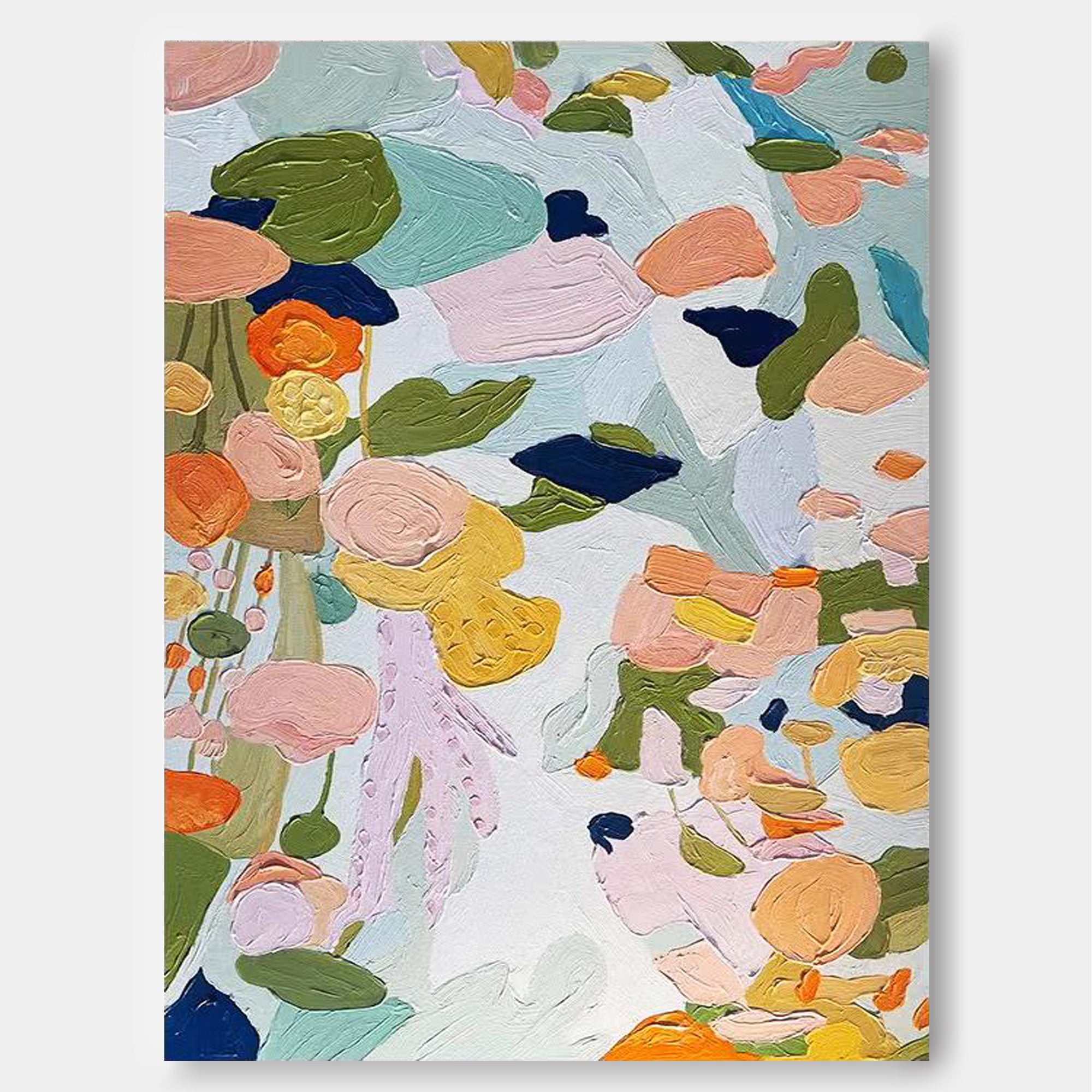 colorful Abstract Oil Painting On Canvas Modern Wall Art Large Original Textured Acrylic Painting For Home Decor