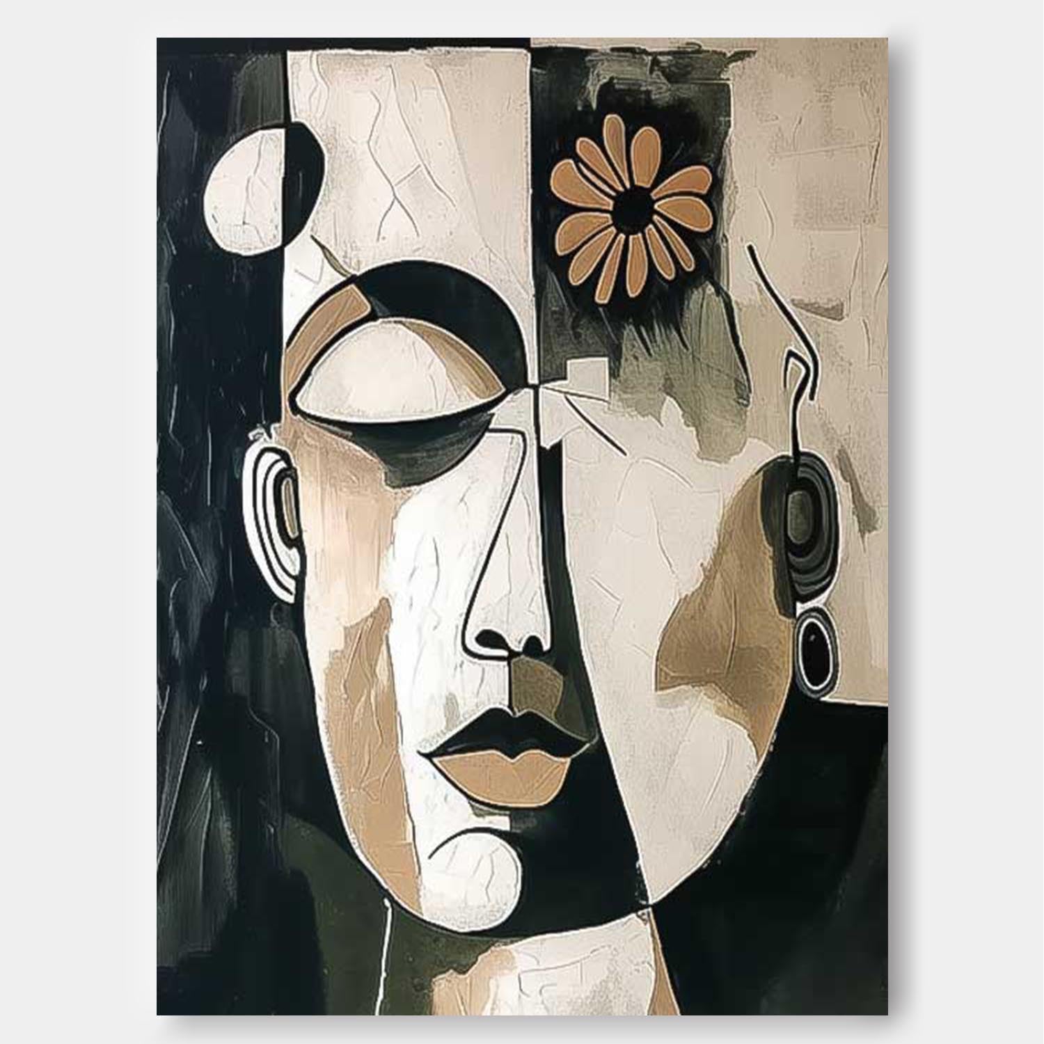 Abstract People Oil Painting On Canvas Original Grim Face Wall Art Modern Painting Home Decor