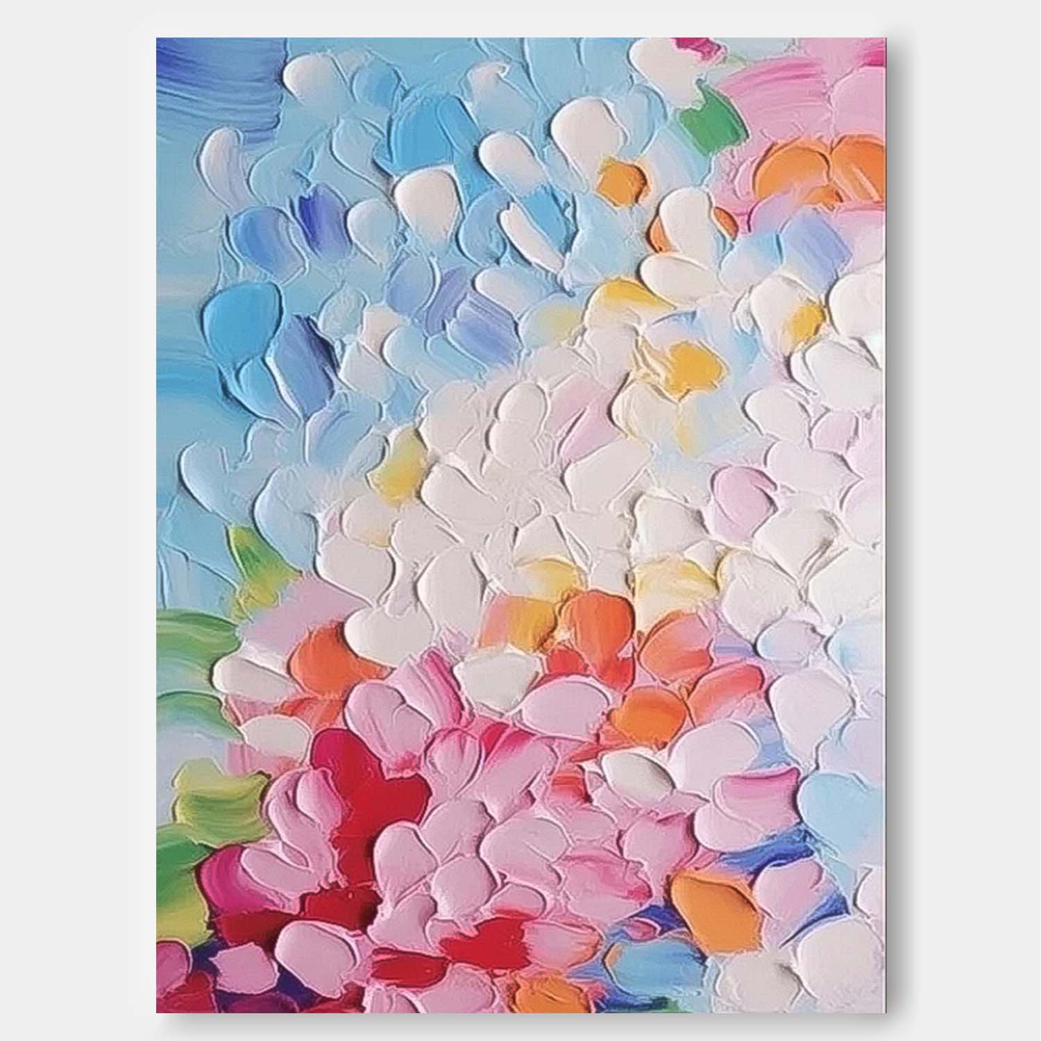 Large Modern Knife Acrylic Painting On Canvas Colorful Texture Abstract Oil Painting Original Artwork Decor