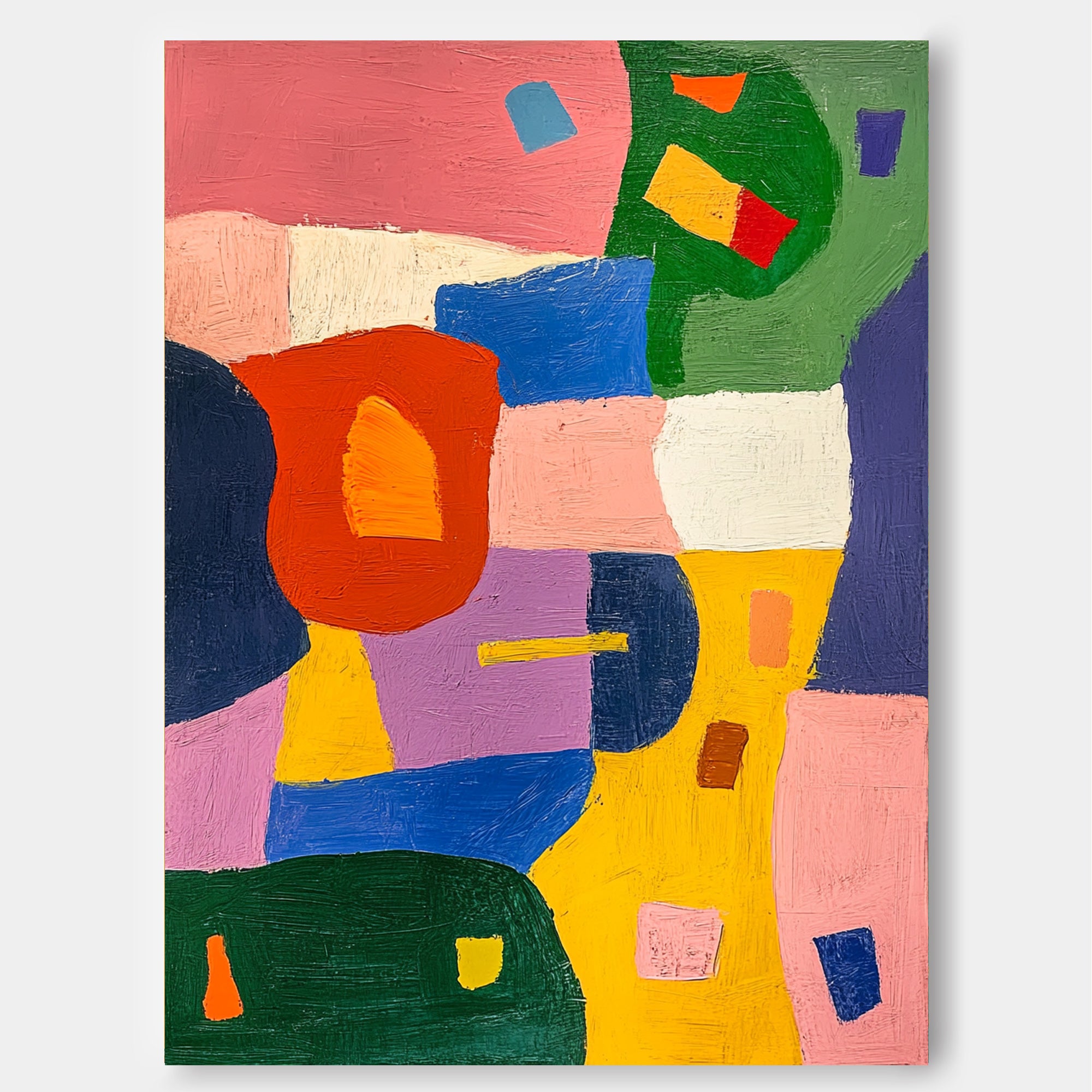 Abstract Wall Art Original Irregular Geometric Shapes Painting Acrylic painting Fashion Art Home Decor