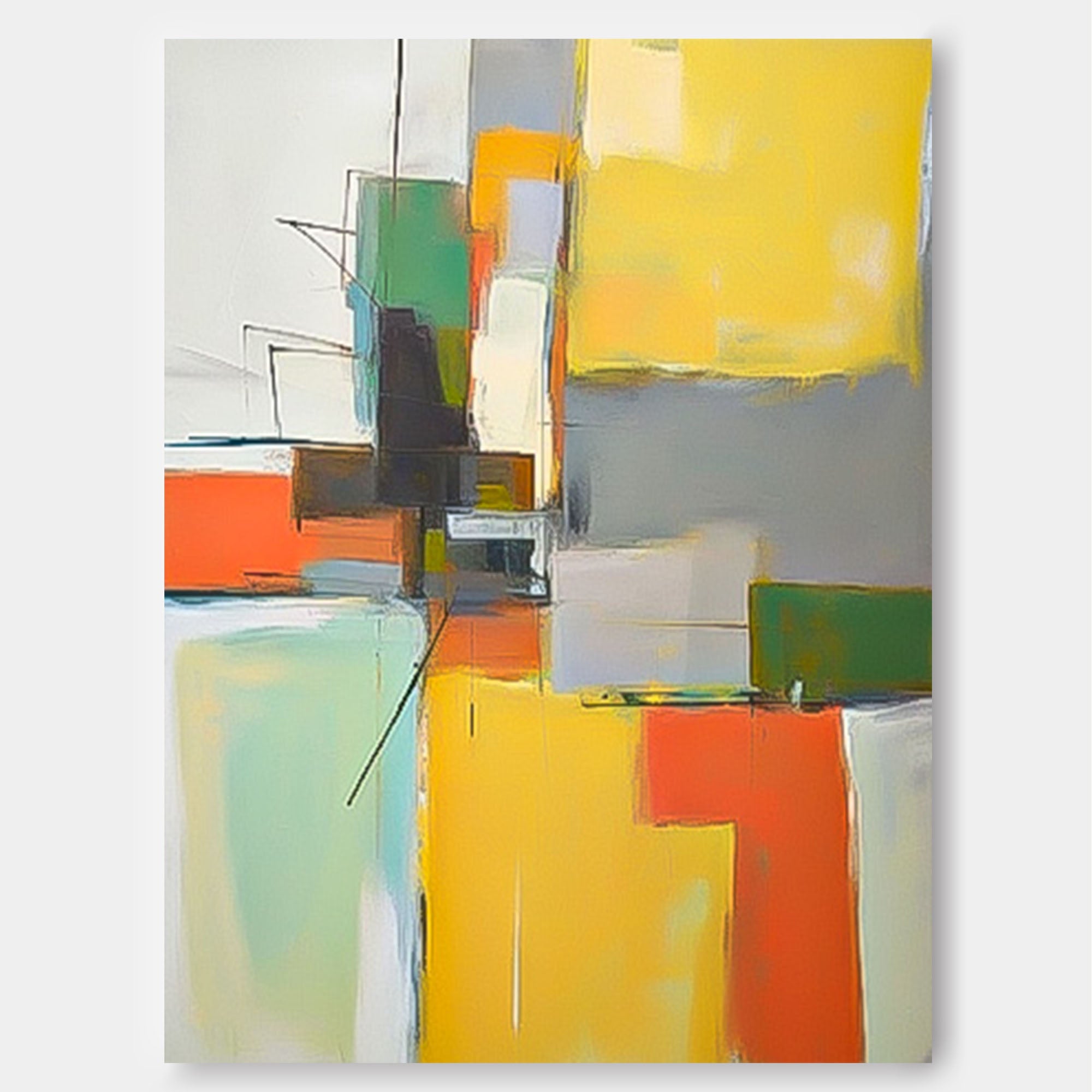 Cheap Vibrant Color Abstract Wall Art Large Contemporary Acrylic Painting On Canvas Graet Quality artworks