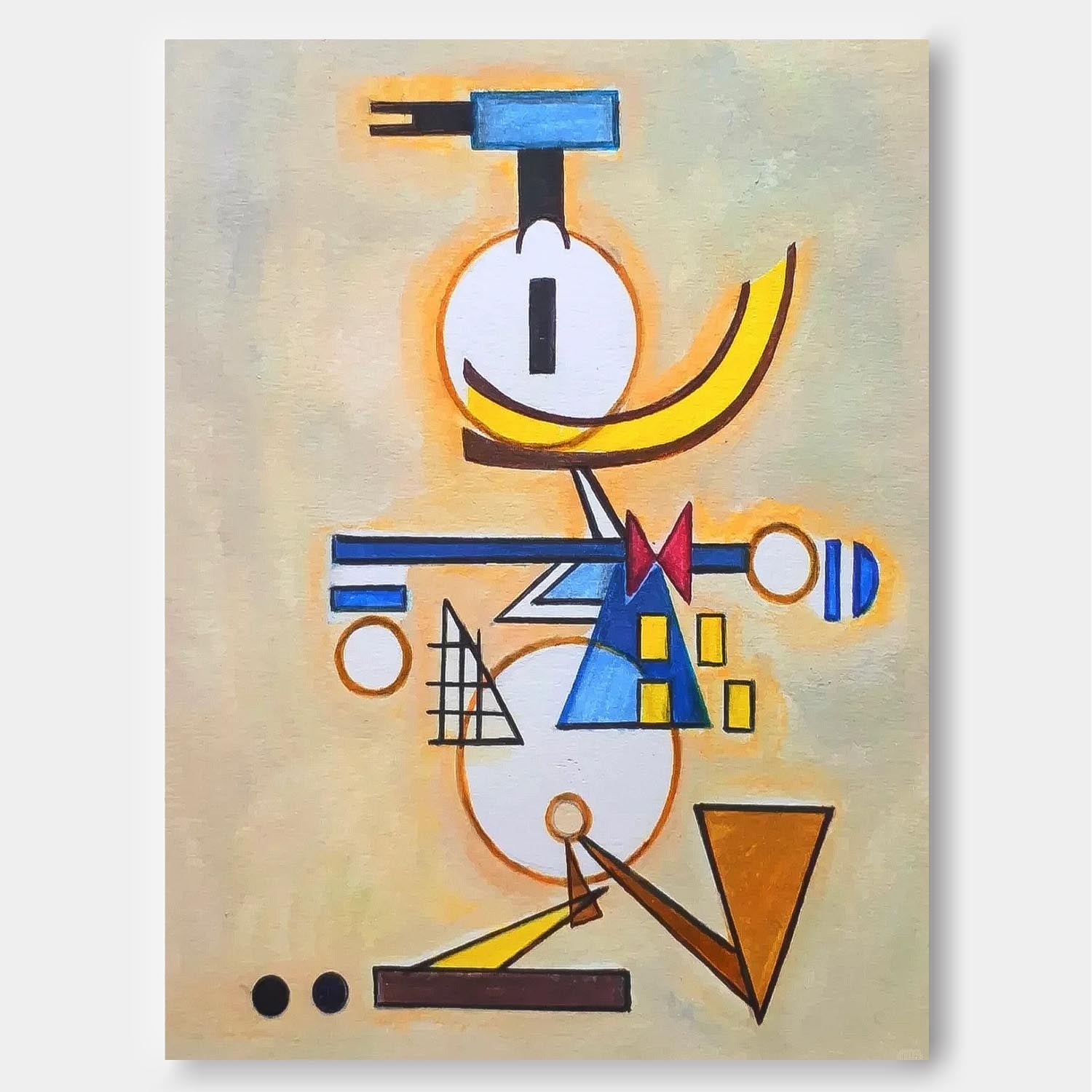 Large Disney Characters Painting Original Wall Art Colorful Cute Cartoon Characters Abstract Donald Duck Artwork
