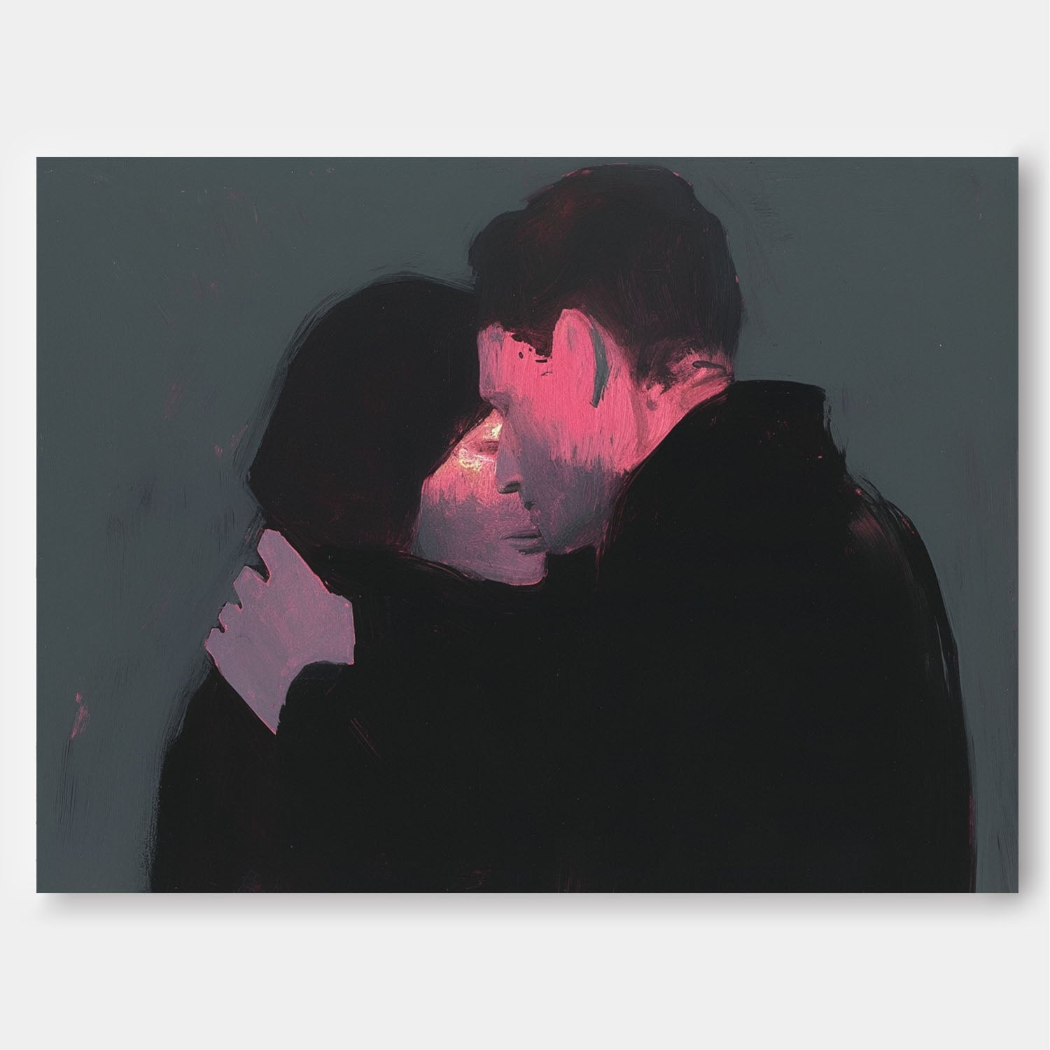 Large Man And Woman Wall Art High Quality Warm Color Abstract Figure Oil Paintin Original Artwork Home Decor