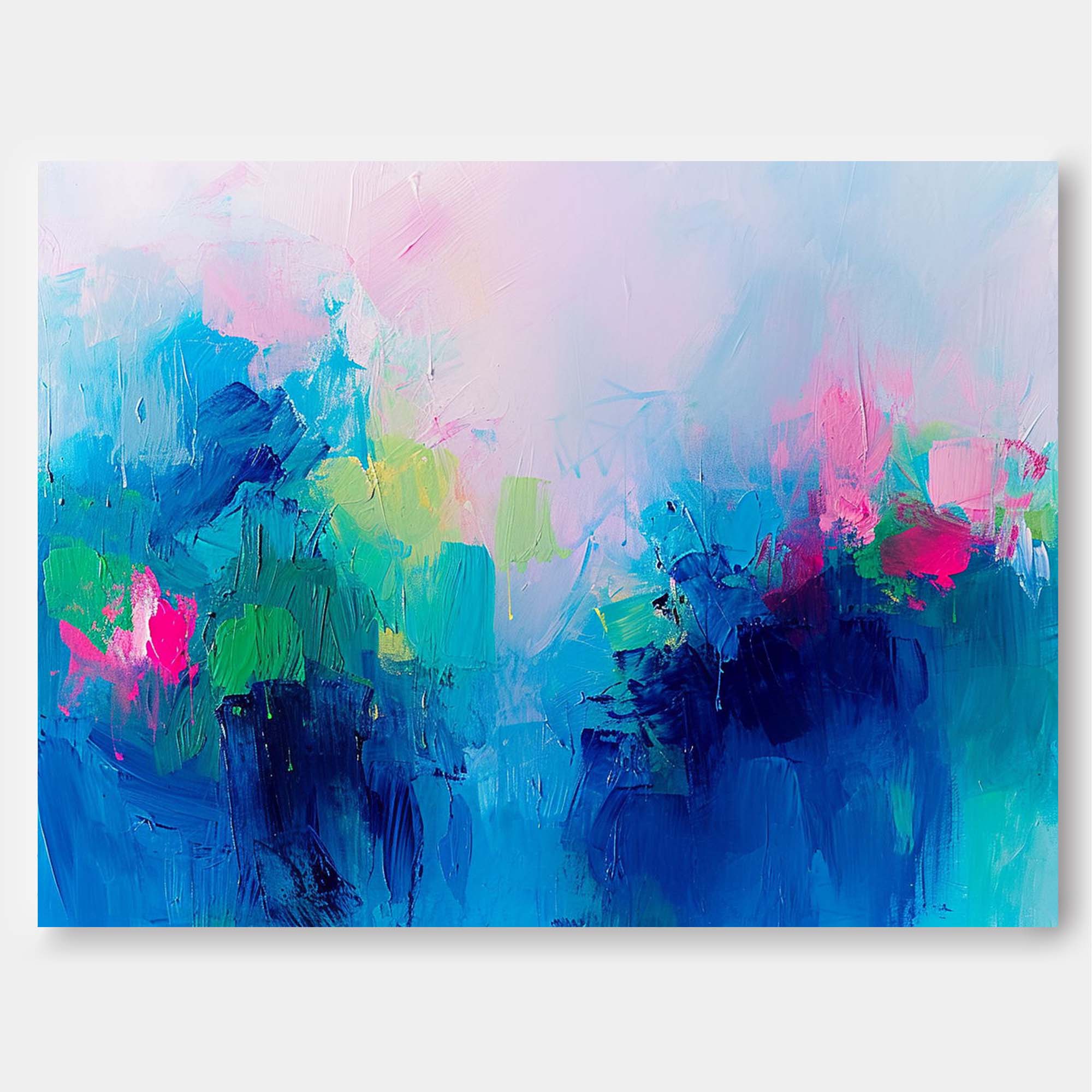 Original Wall Art Vibrant Blue Buy Abstract Paintings Online Large Ink Abstract Oil Painting For Living Room