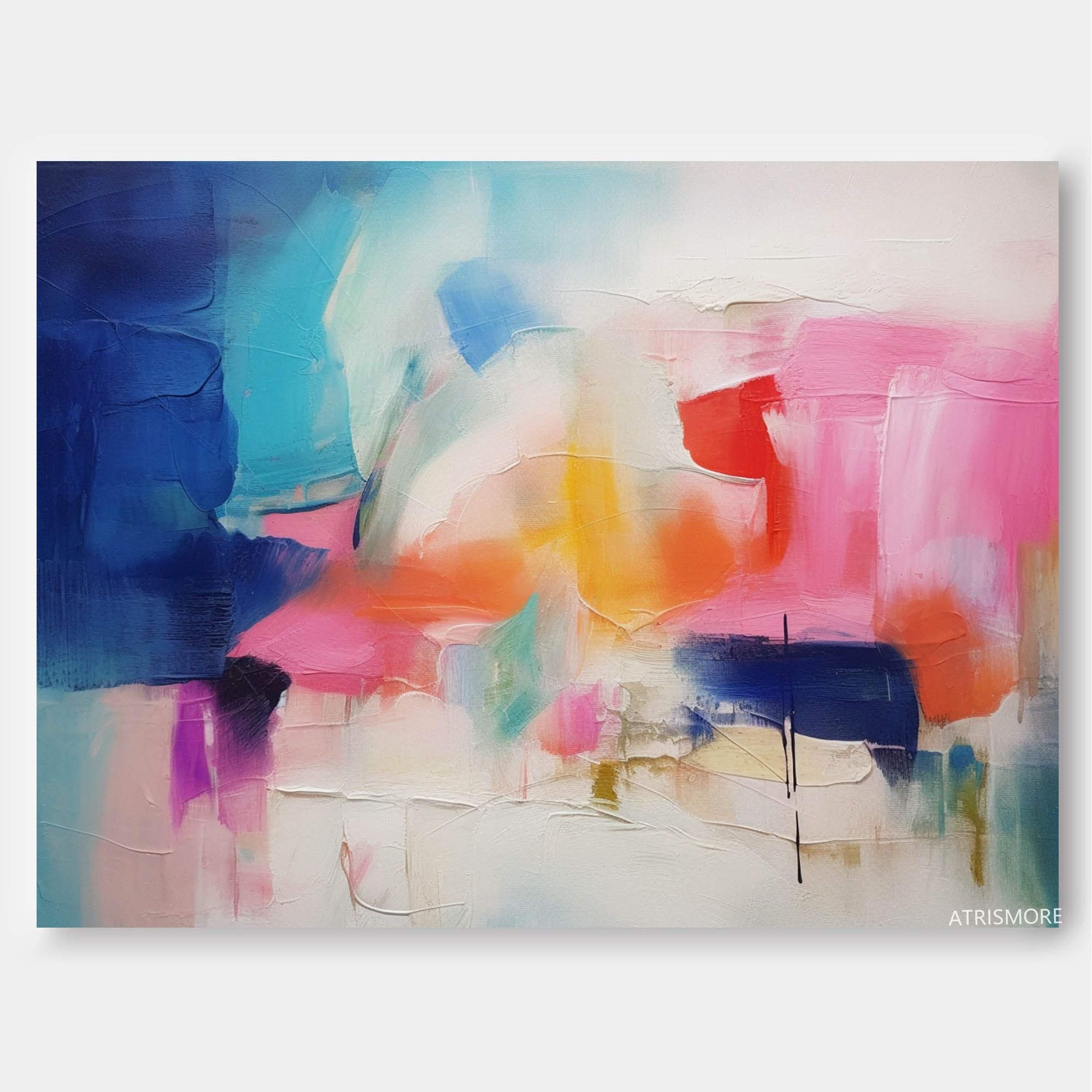Large Wall Art Original Colorful Abstract Oil Painting On Canvas Modern Oil Painting Home Decoration