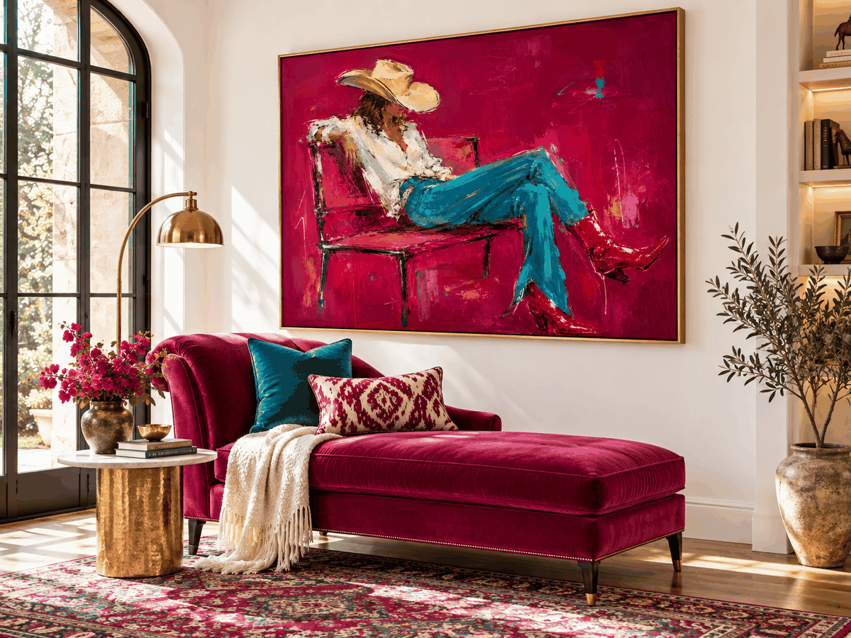 Abstract Expressionist Canvas Art With Textured Brushwork