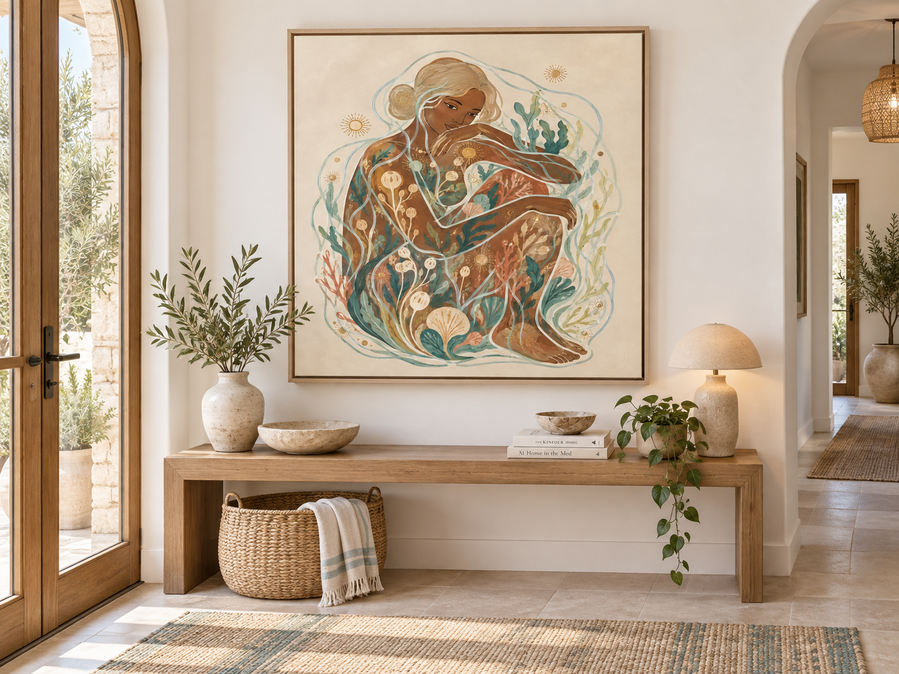 Bohemian Wall Art For Bedroom Living Room Earth Tones