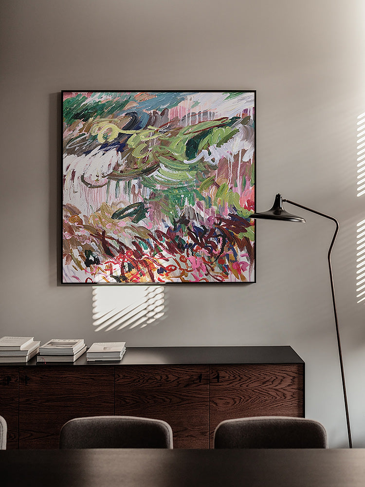 Square Abstract Irregular Acrylic Painting On Canvas Modern Graffiti Oil Painting Wall Art For Living Room