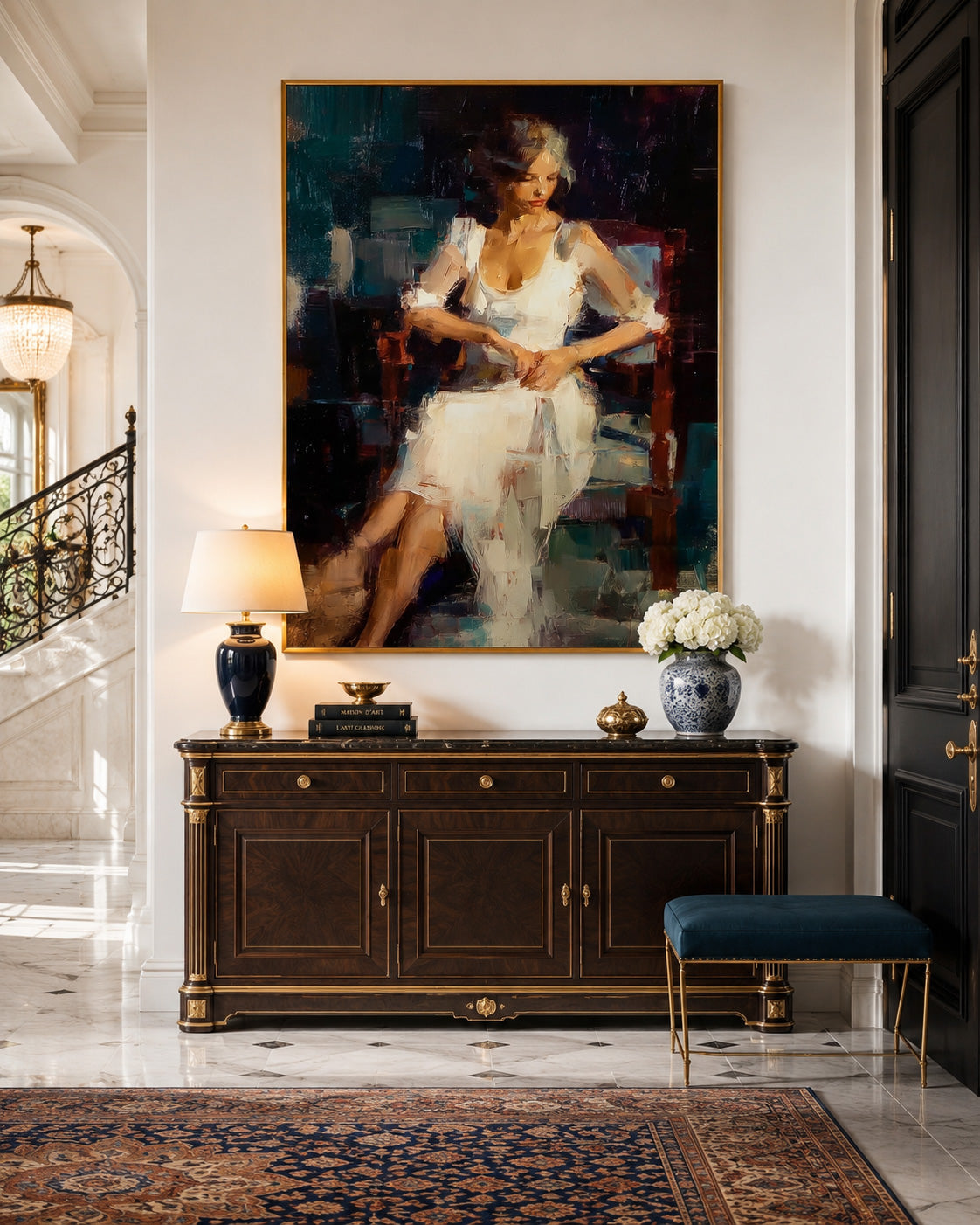 Original Expressive Figure Painting With Rich Texture For Modern Home Gallery
