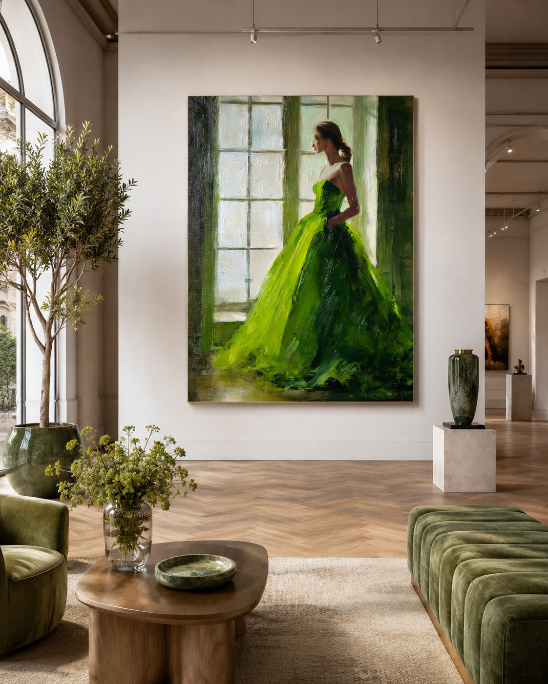 Modern Impressionist Portrait Painting With Expressive Brushstrokes And Light
