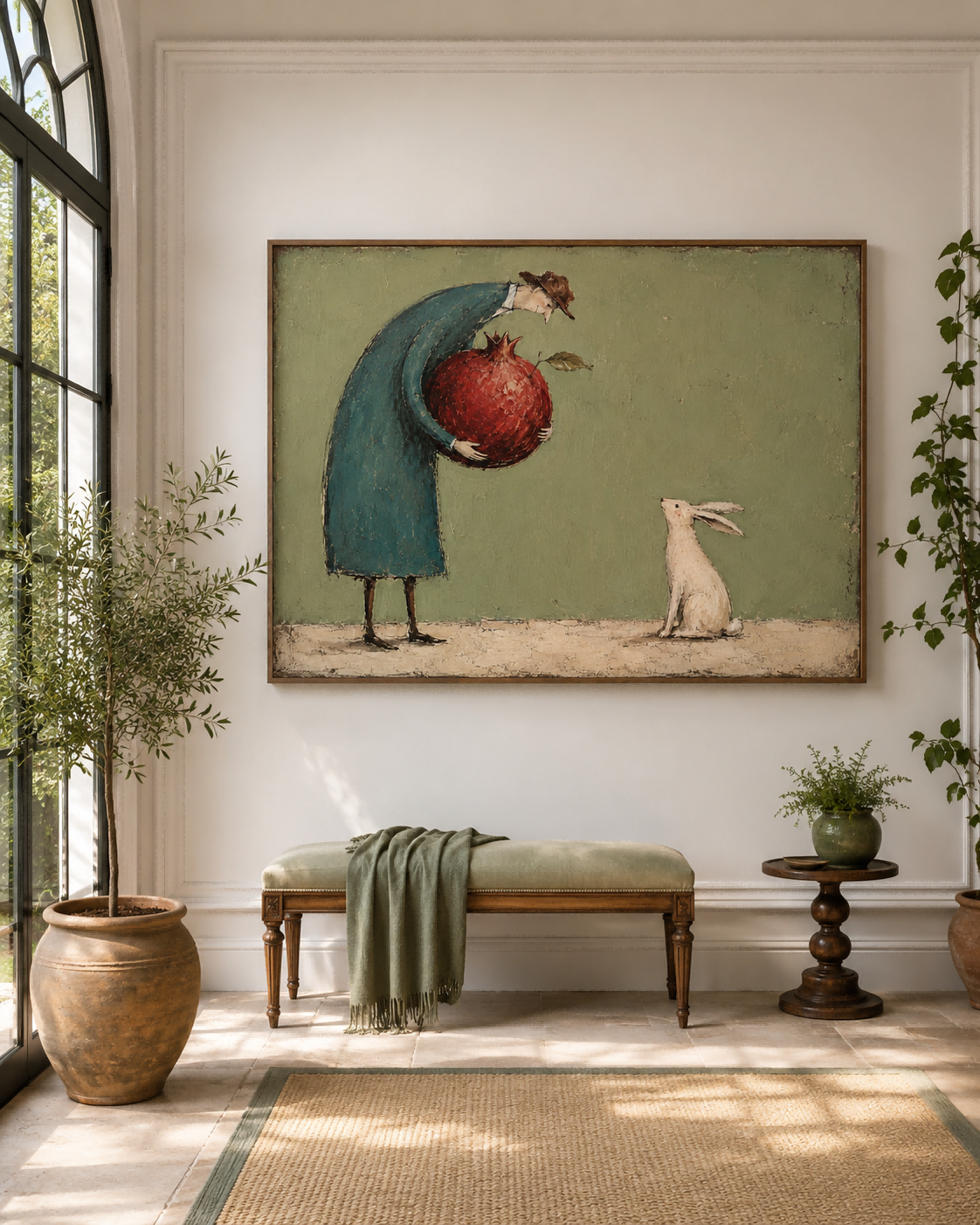 Healing Fairy Tale Illustration Canvas Art Modern Vintage Home Decor Painting