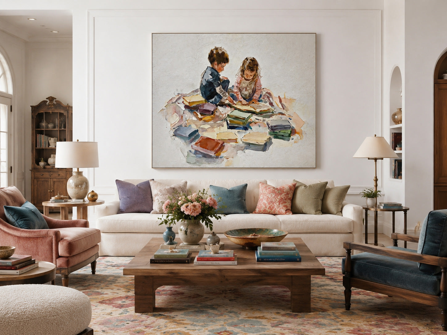 Expressive Impressionist Style Figure Painting With Rich Texture For Modern Home Wall Art
